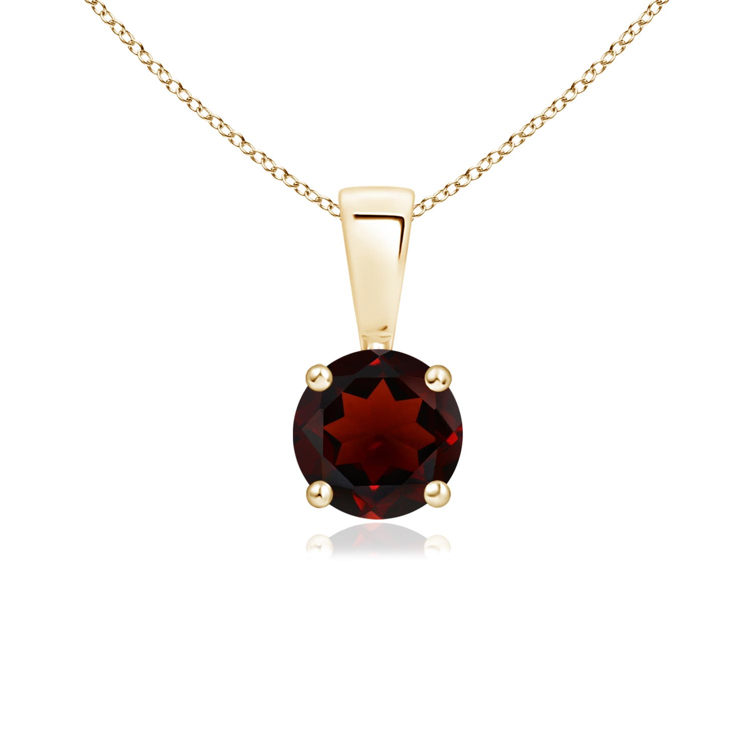 AA - Garnet / 0.6 CT / 14 KT Yellow Gold