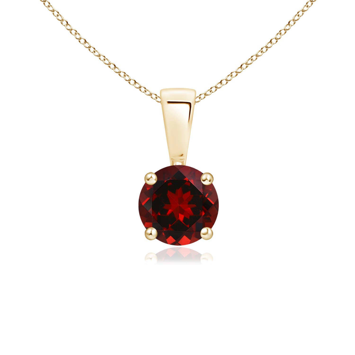 AAAA - Garnet / 0.6 CT / 14 KT Yellow Gold