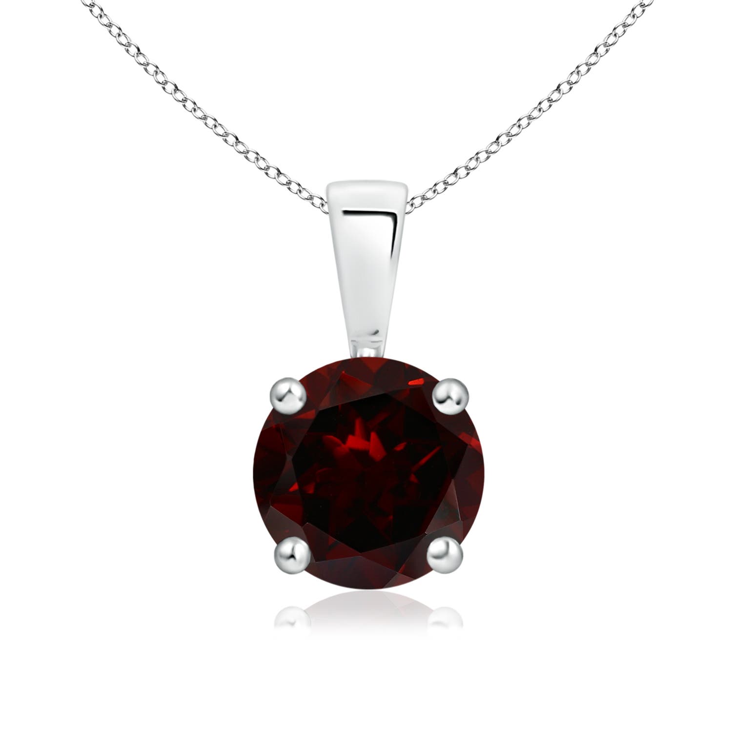 A - Garnet / 1.5 CT / 14 KT White Gold