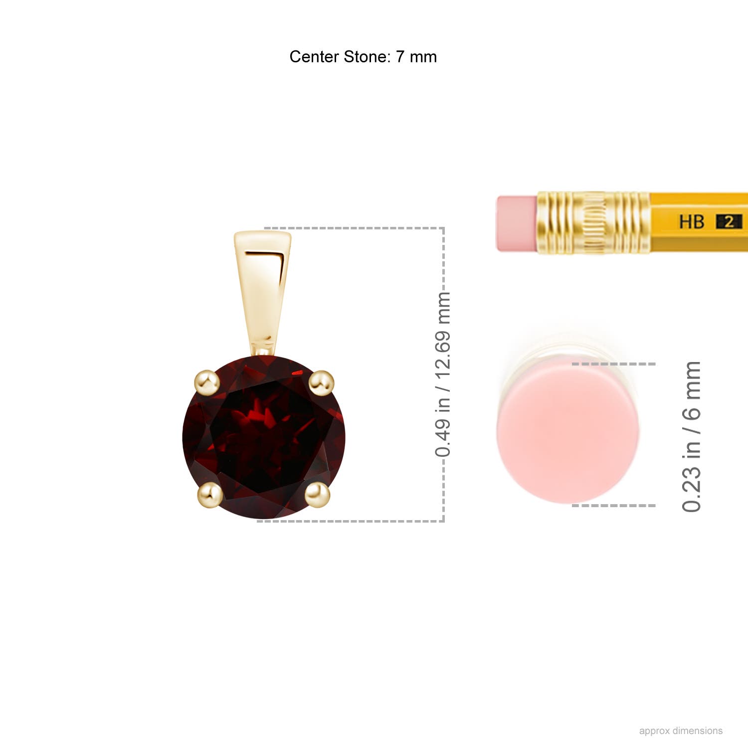 A - Garnet / 1.5 CT / 14 KT Yellow Gold