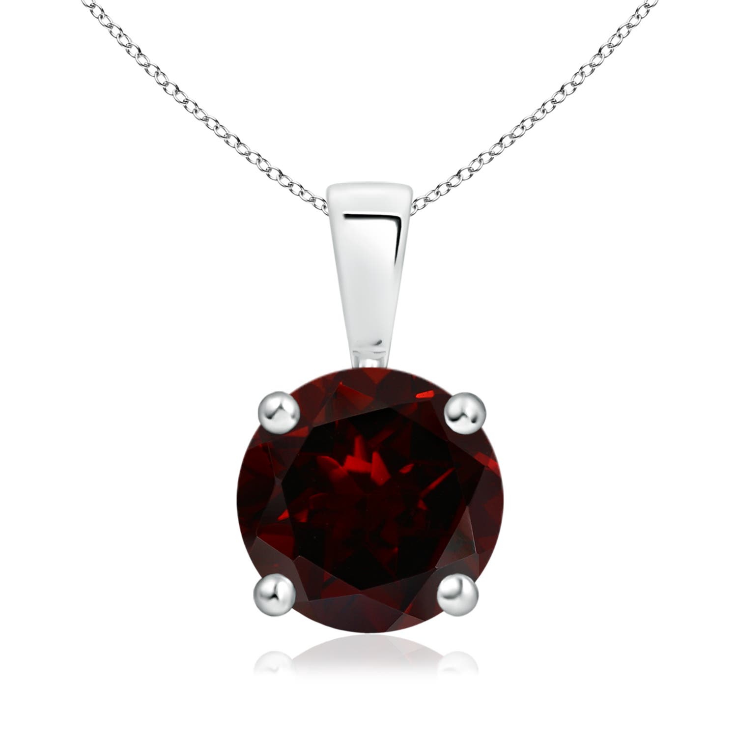 A - Garnet / 2.2 CT / 14 KT White Gold