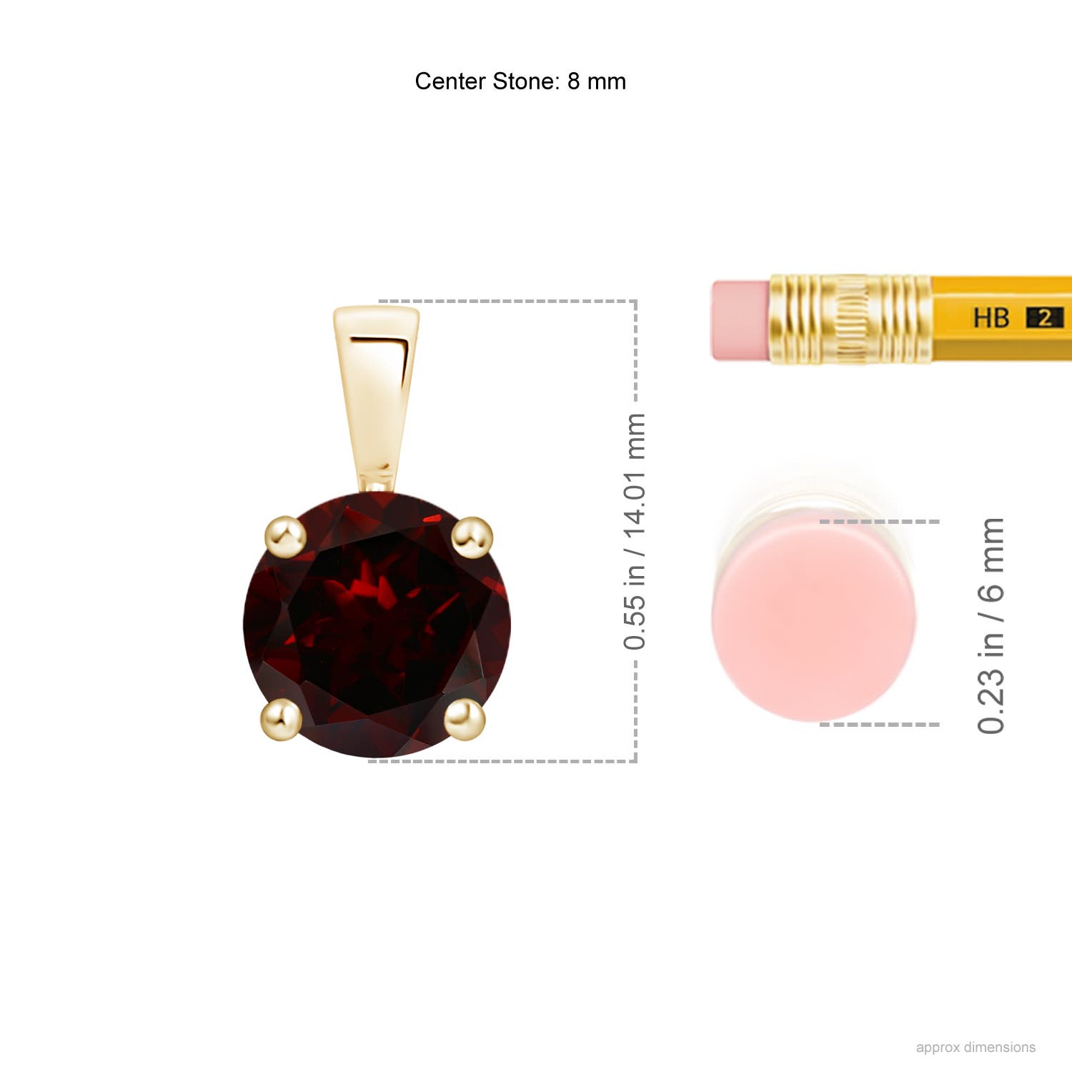 A - Garnet / 2.2 CT / 14 KT Yellow Gold