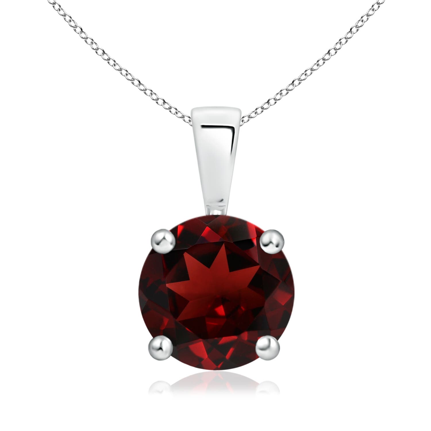 AAA - Garnet / 2.2 CT / 14 KT White Gold