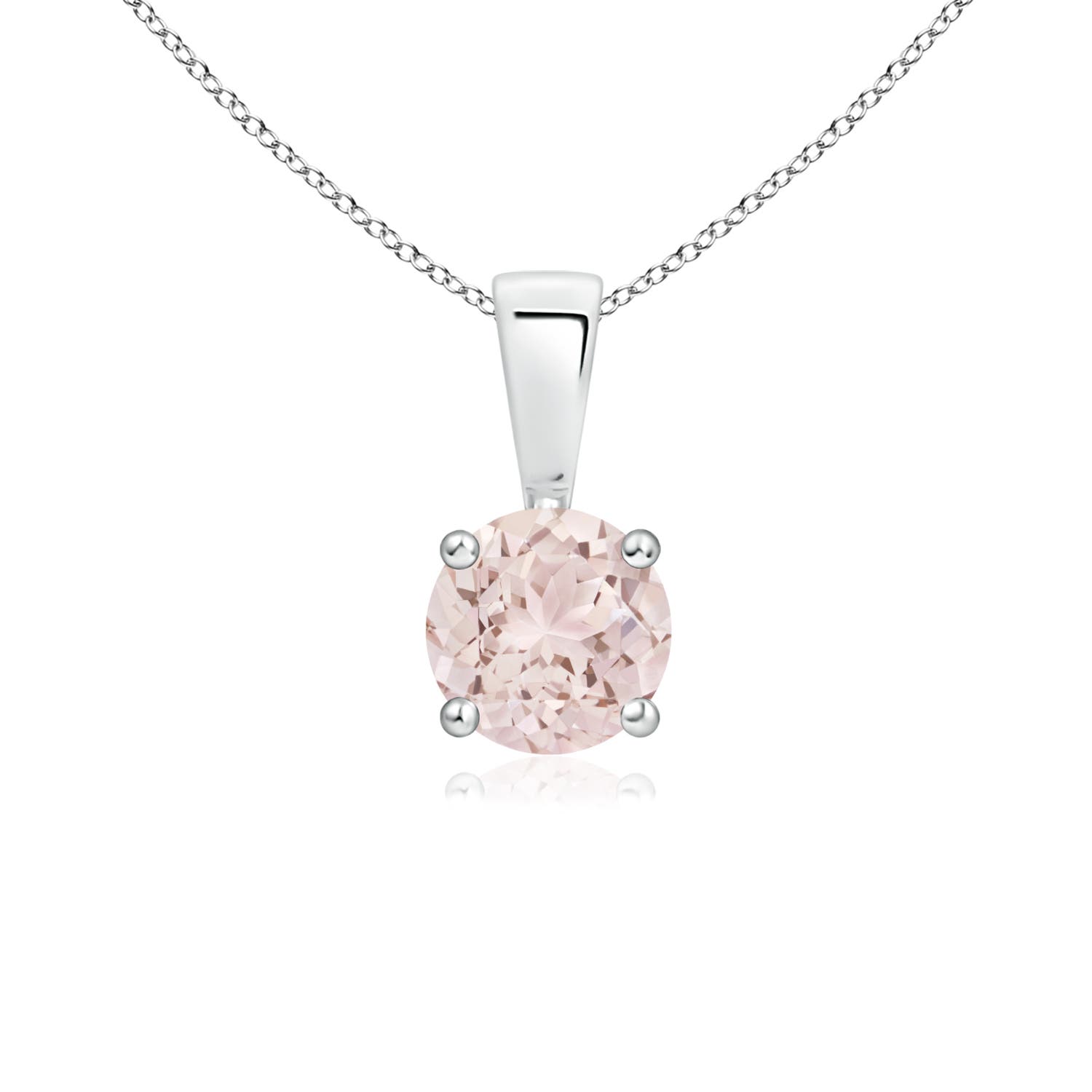 A - Morganite / 0.42 CT / 14 KT White Gold