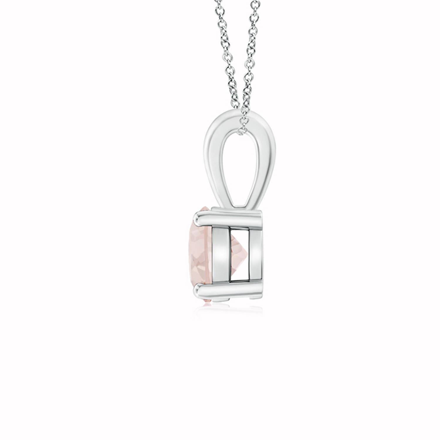 A - Morganite / 0.42 CT / 14 KT White Gold