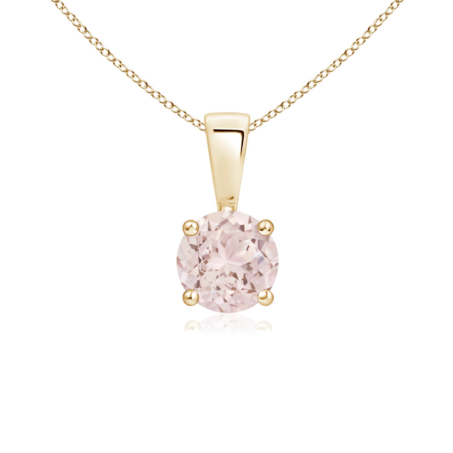 A - Morganite / 0.42 CT / 14 KT Yellow Gold