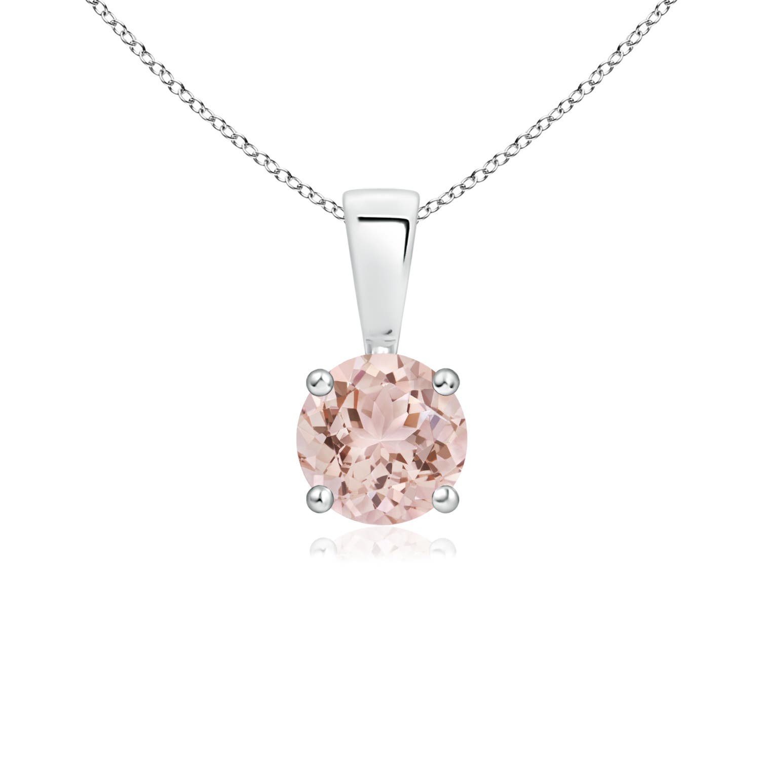 AAA - Morganite / 0.42 CT / 14 KT White Gold