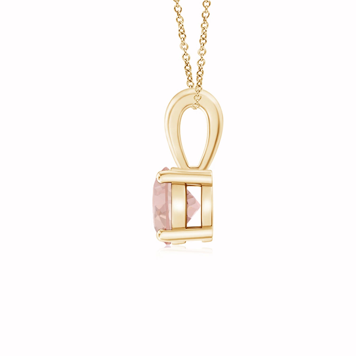 AAAA - Morganite / 0.42 CT / 14 KT Yellow Gold