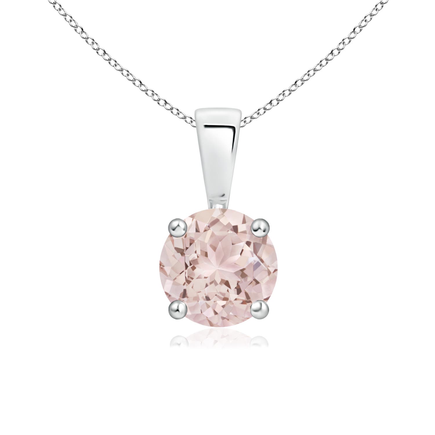 A - Morganite / 0.7 CT / 14 KT White Gold