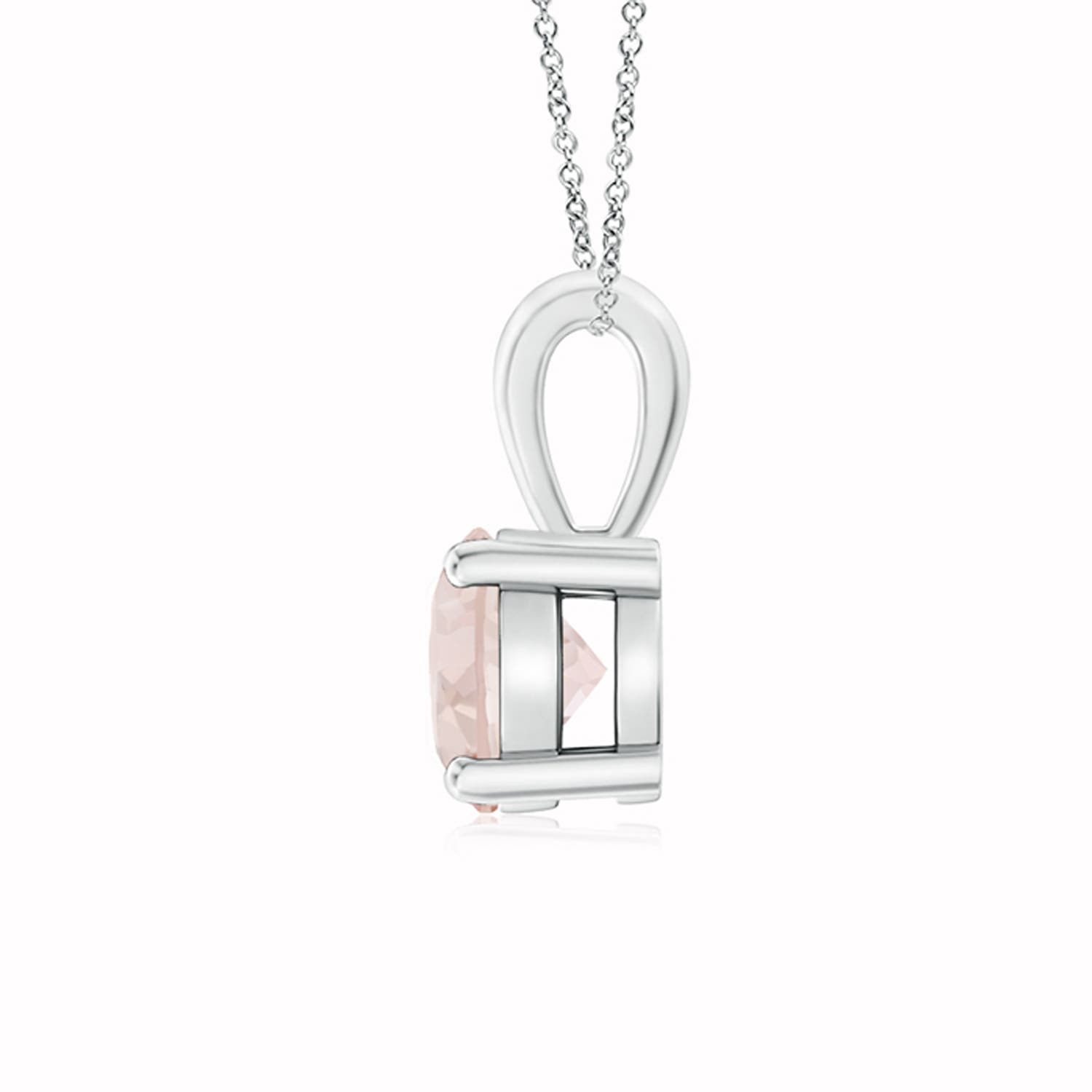 A - Morganite / 0.7 CT / 14 KT White Gold