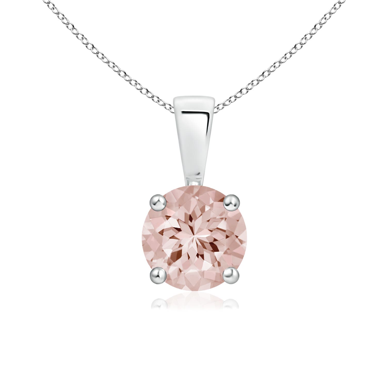 AA - Morganite / 0.7 CT / 14 KT White Gold