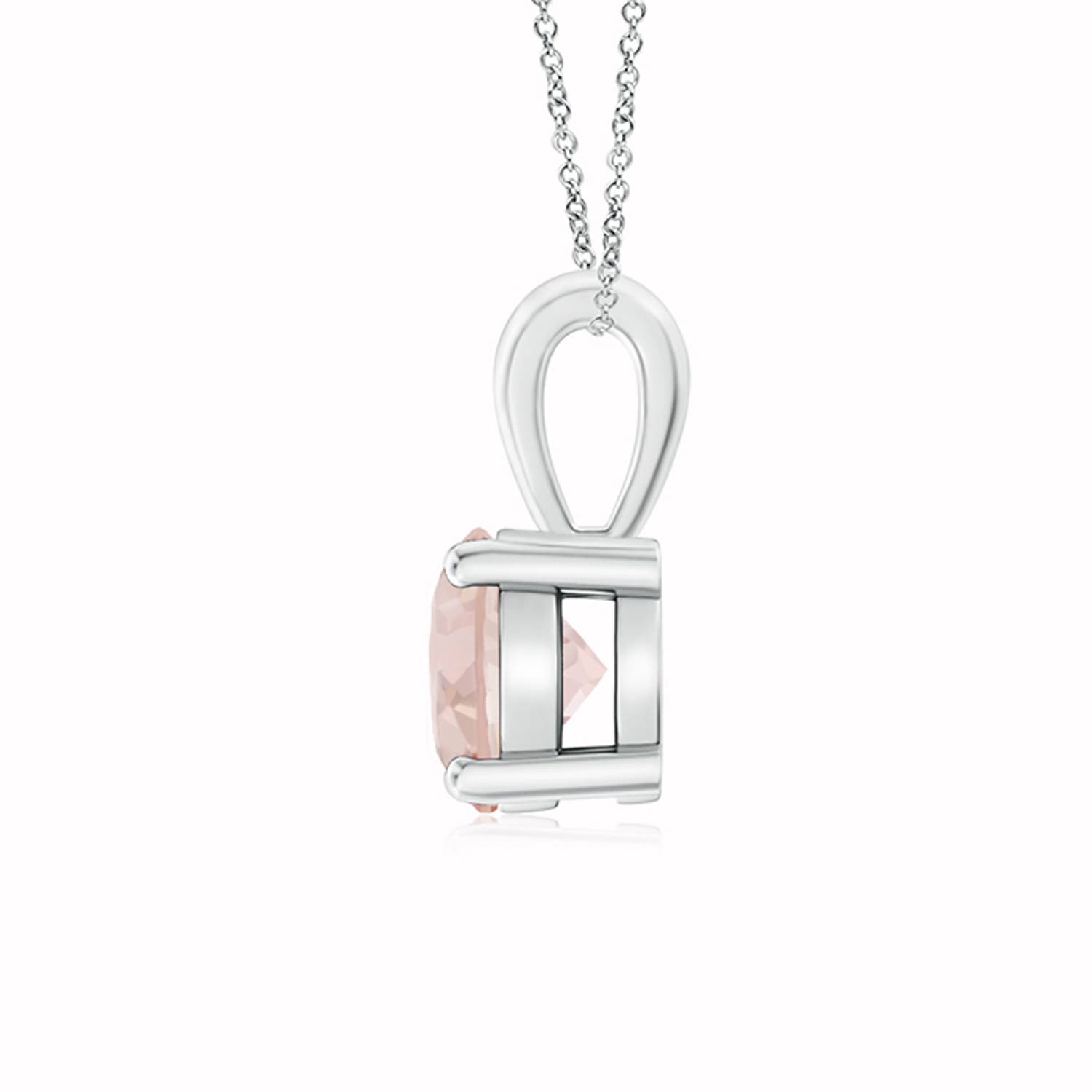 AA - Morganite / 0.7 CT / 14 KT White Gold