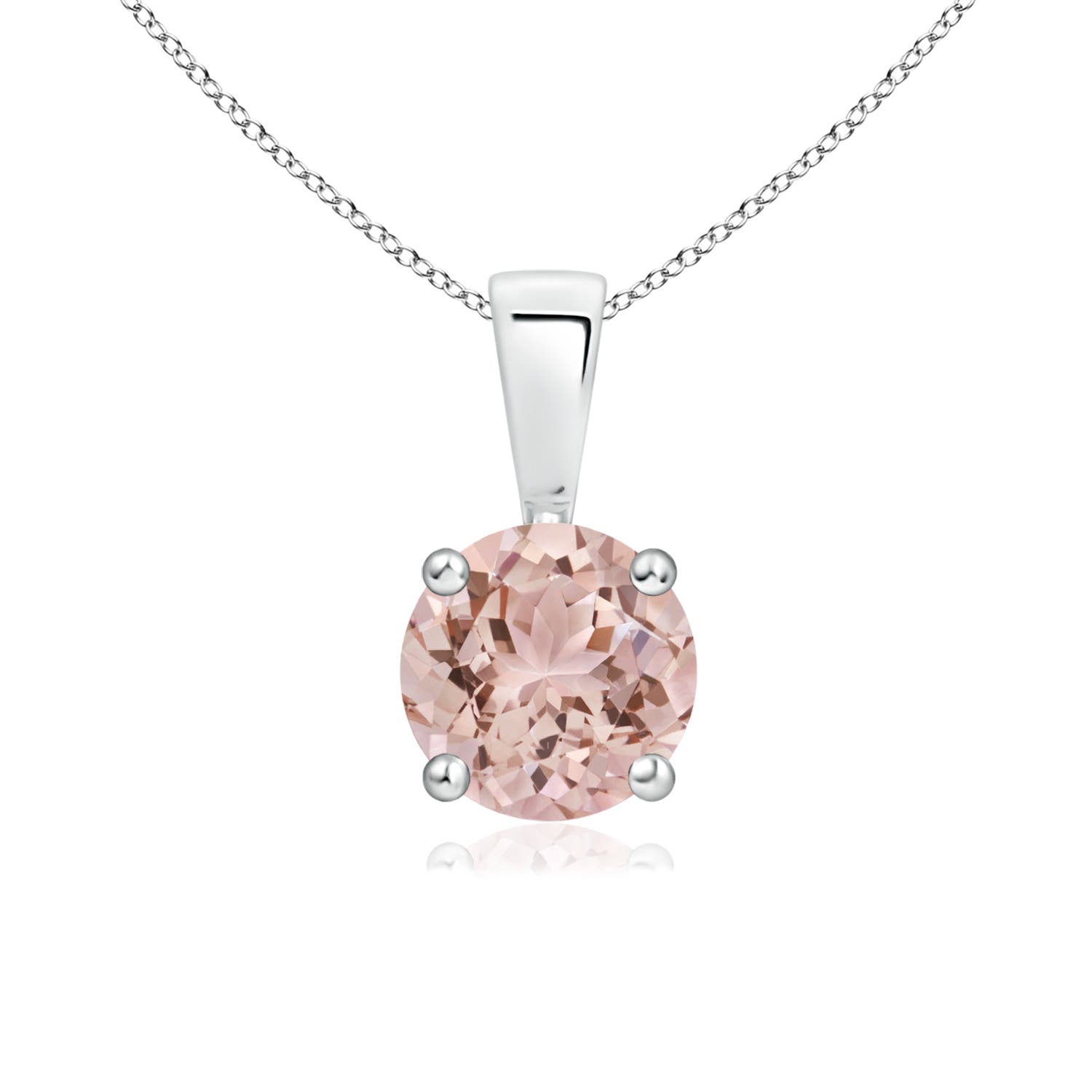 AAA - Morganite / 0.7 CT / 14 KT White Gold