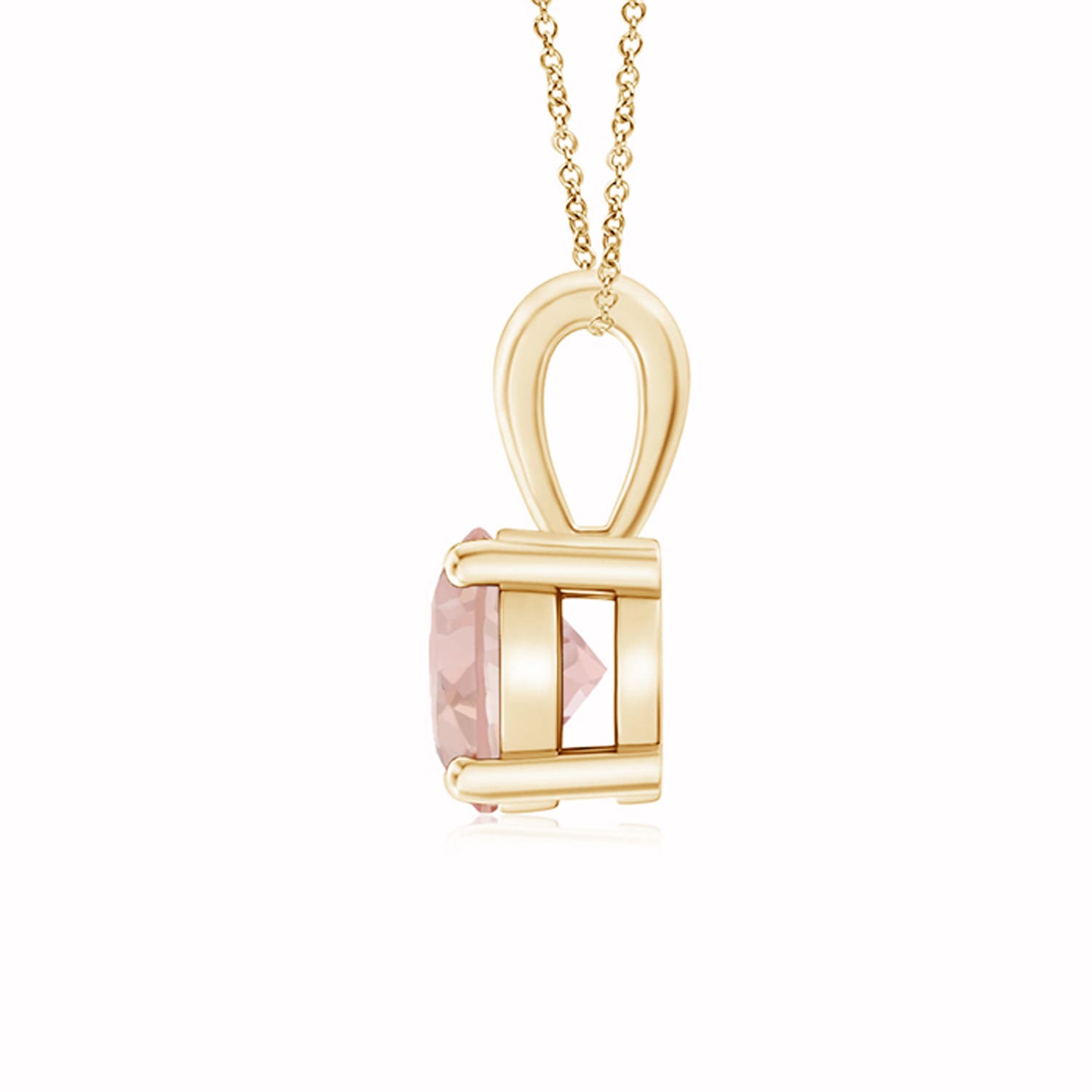 AAAA - Morganite / 0.7 CT / 14 KT Yellow Gold