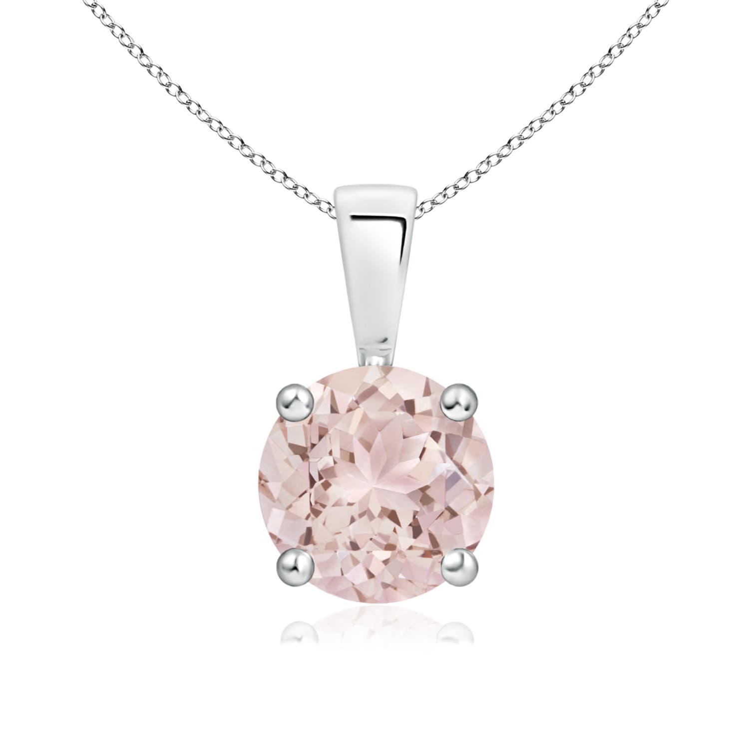 A - Morganite / 1.1 CT / 14 KT White Gold