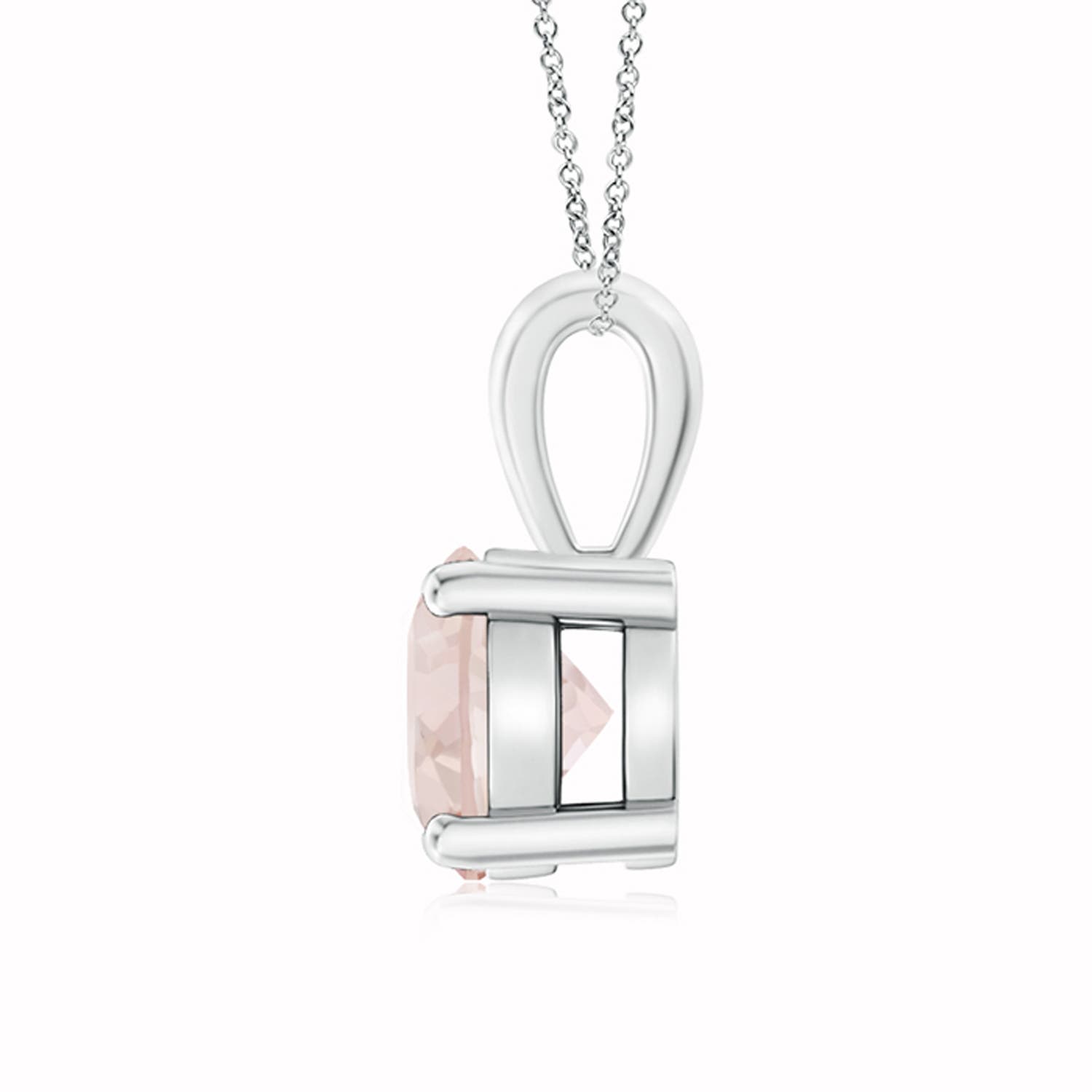 A - Morganite / 1.1 CT / 14 KT White Gold