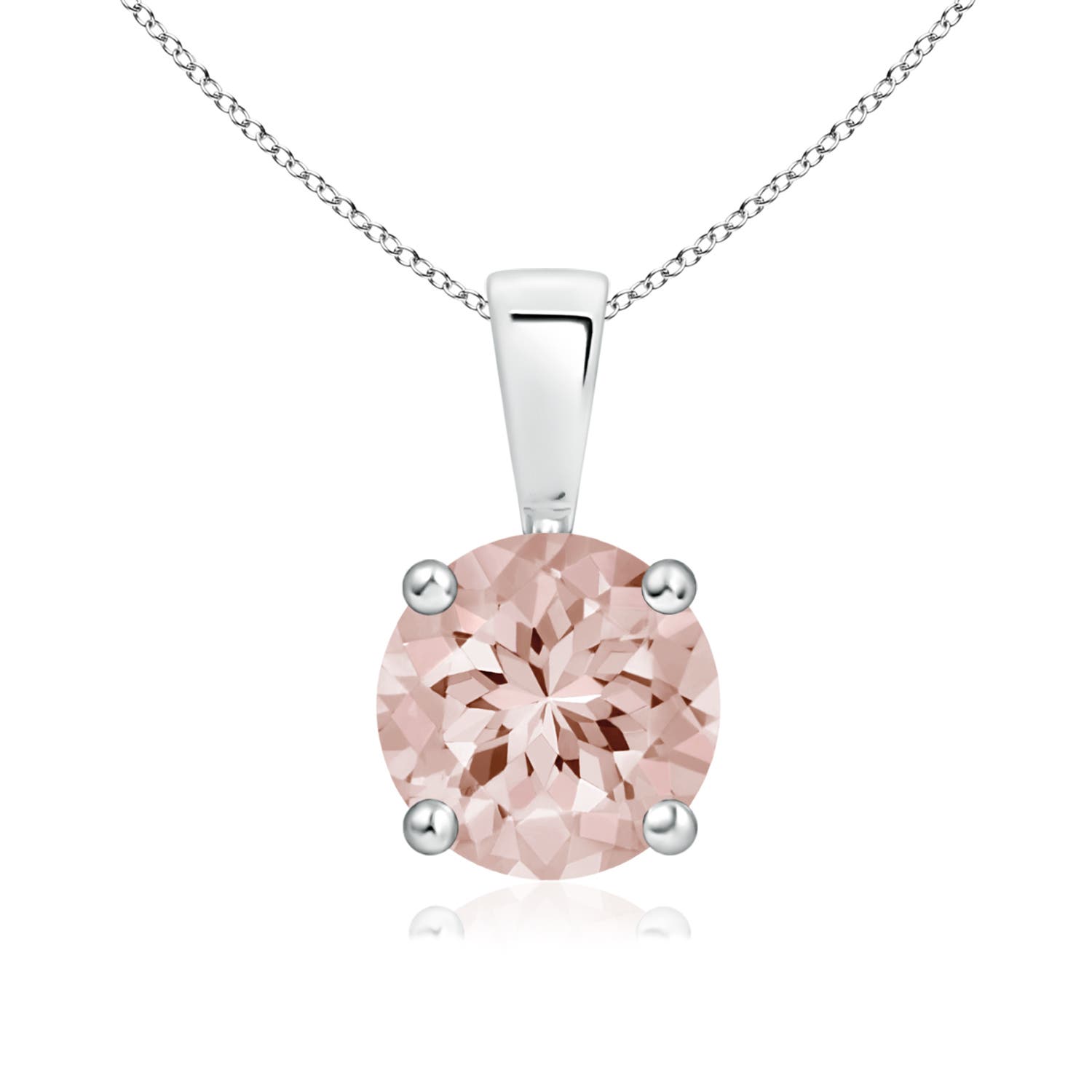 AA - Morganite / 1.1 CT / 14 KT White Gold