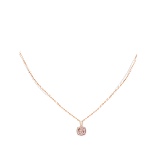 Classic Round Morganite Solitaire Pendant | Angara