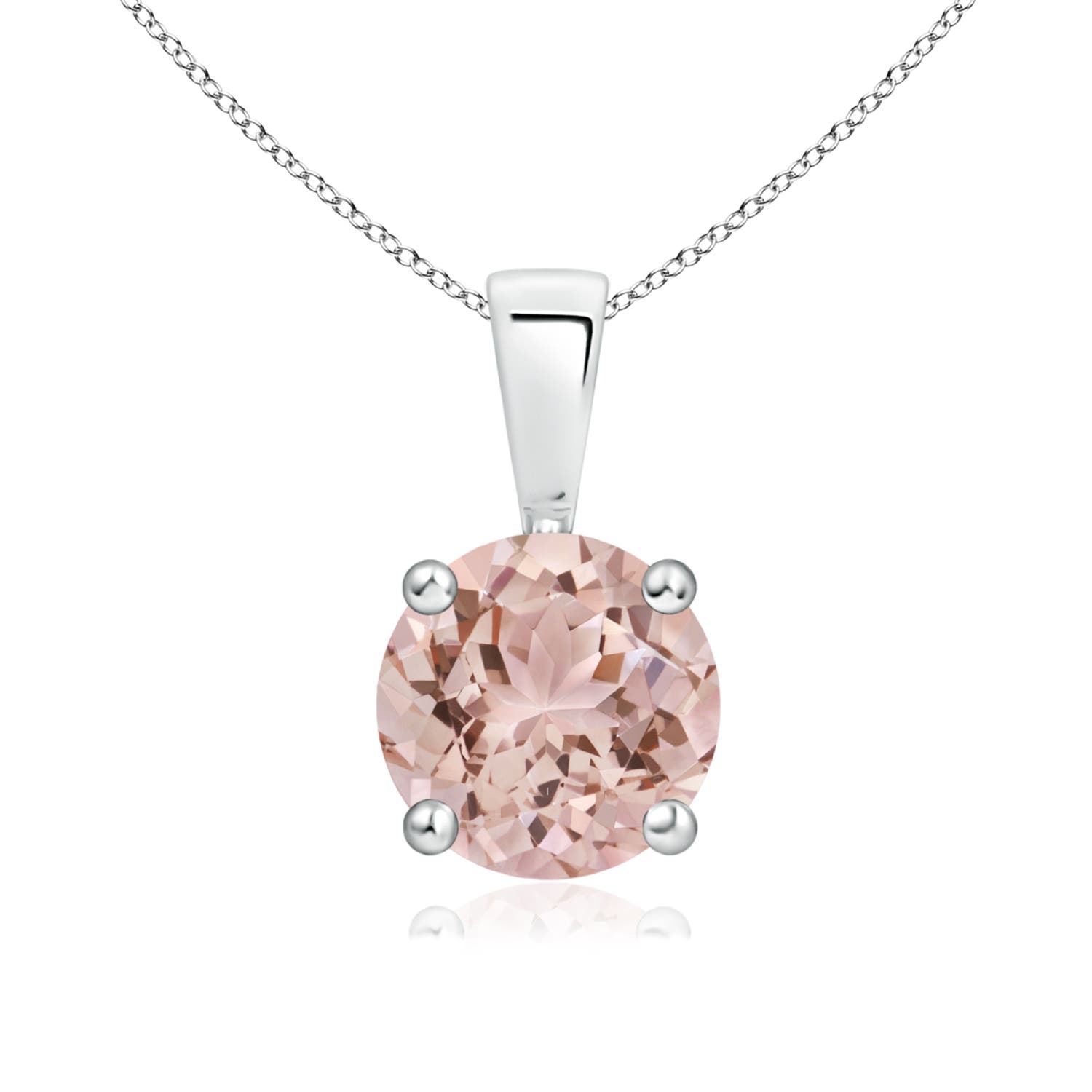 AAA - Morganite / 1.1 CT / 14 KT White Gold