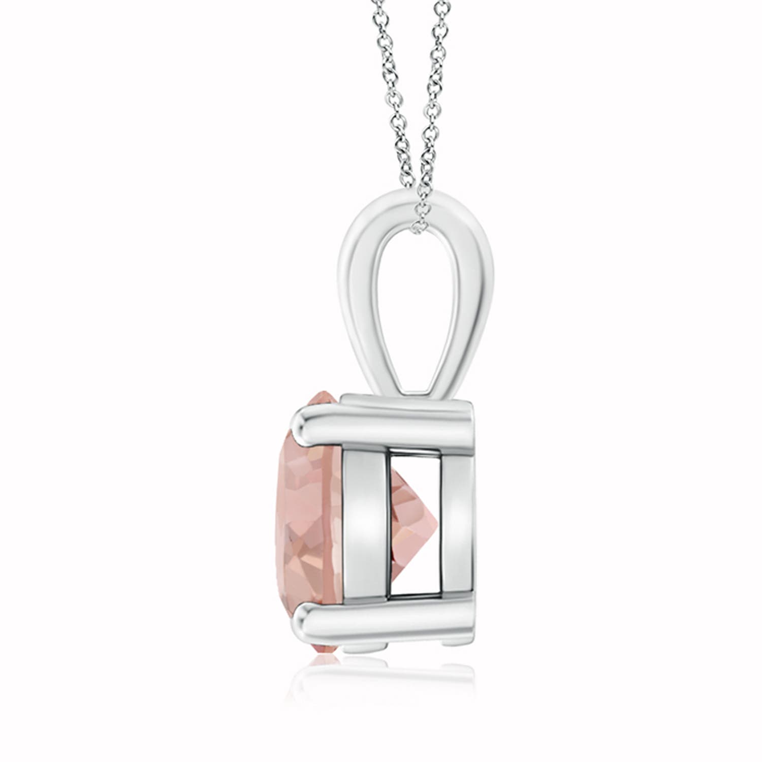 AAA - Morganite / 1.65 CT / 14 KT White Gold