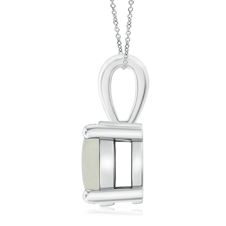 10mm A Classic Prong-Set Round Moonstone Solitaire Pendant in White Gold side 199