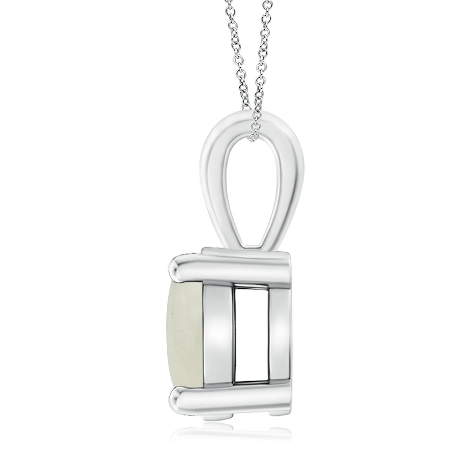 10mm AA Classic Prong-Set Round Moonstone Solitaire Pendant in White Gold side 199