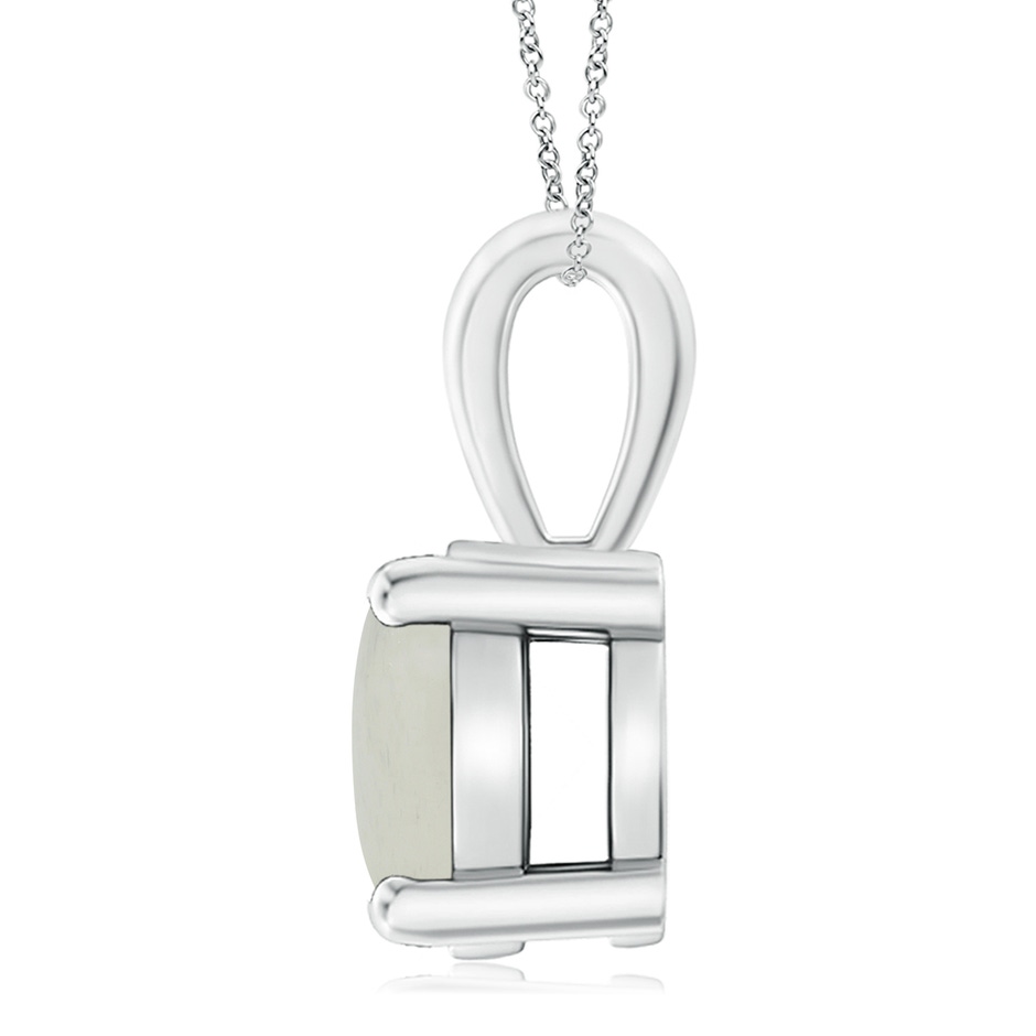 11mm A Classic Prong-Set Round Moonstone Solitaire Pendant in White Gold side 199