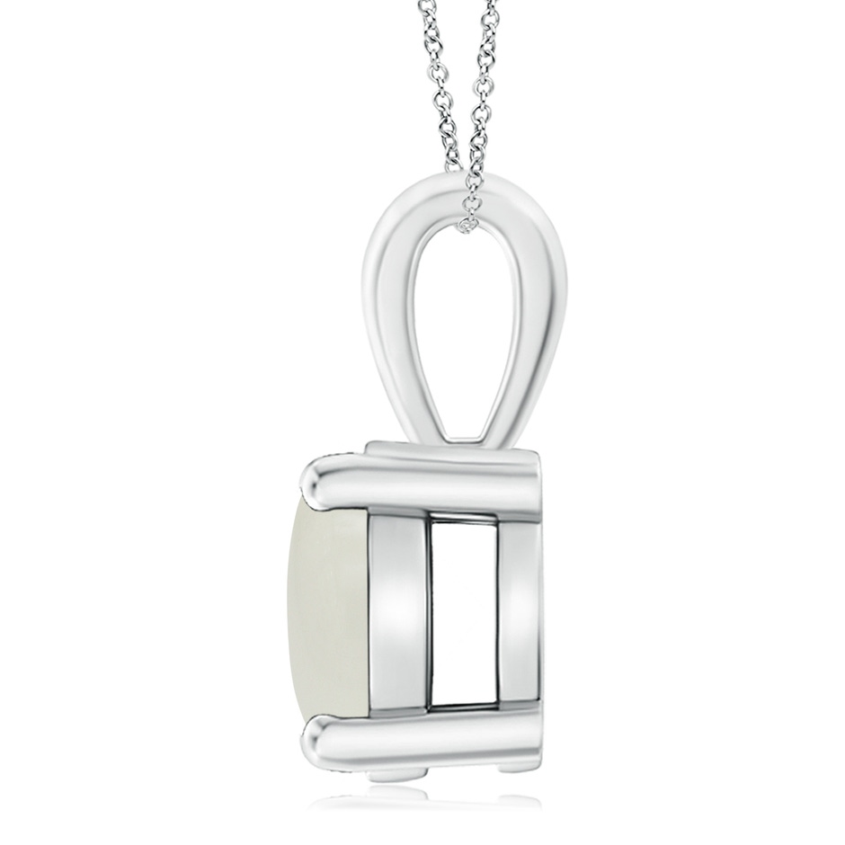 11mm AAAA Classic Prong-Set Round Moonstone Solitaire Pendant in White Gold side 199