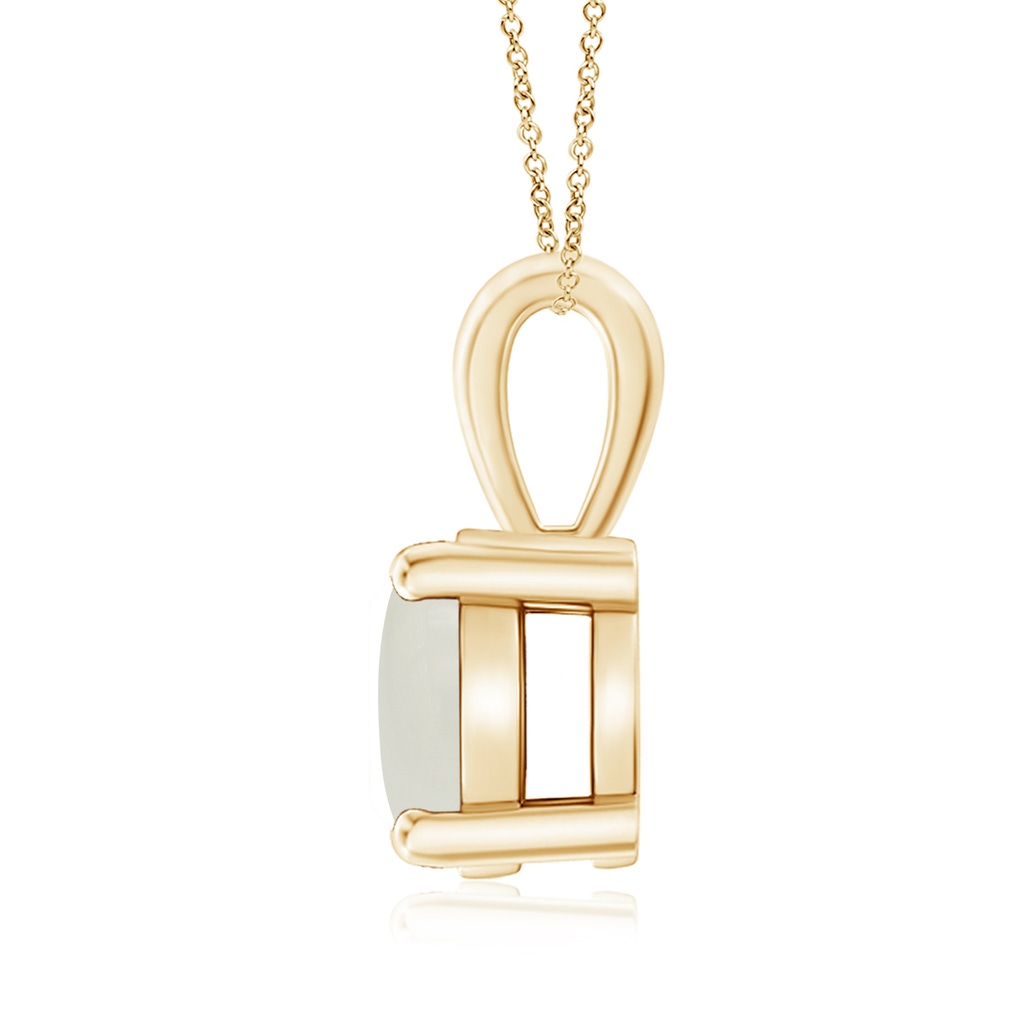 8mm AAAA Classic Prong-Set Round Moonstone Solitaire Pendant in Yellow Gold - side 199