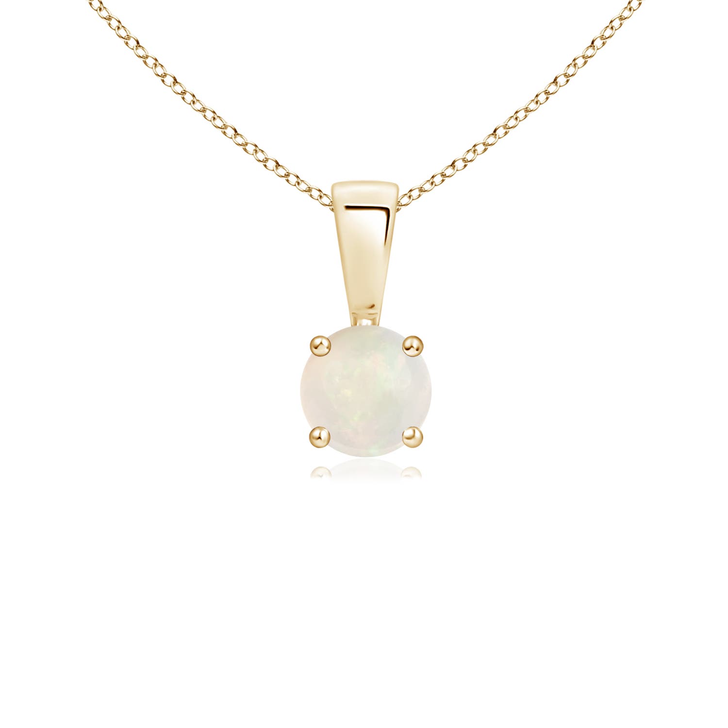 A - Opal / 0.16 CT / 14 KT Yellow Gold