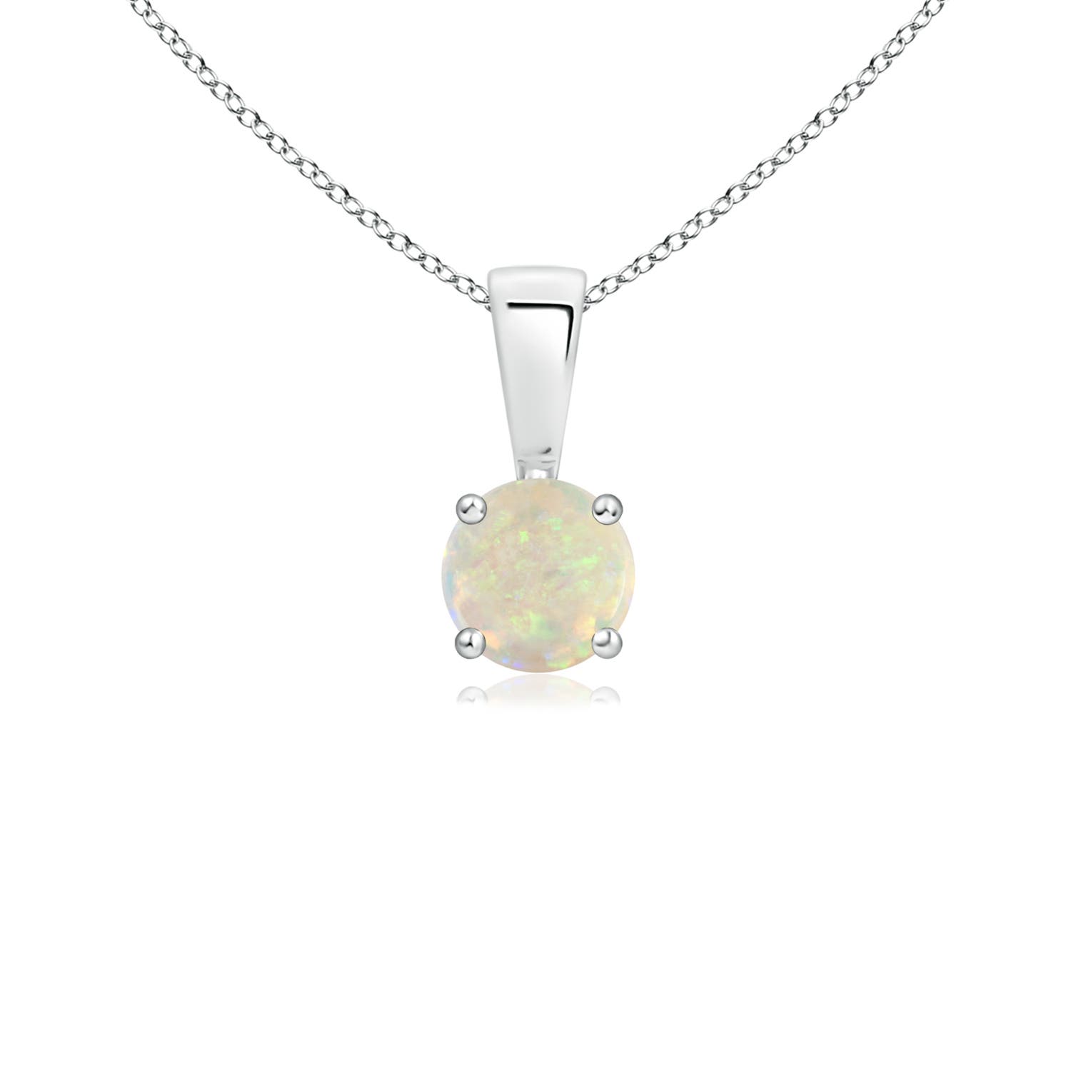 AAA - Opal / 0.16 CT / 14 KT White Gold