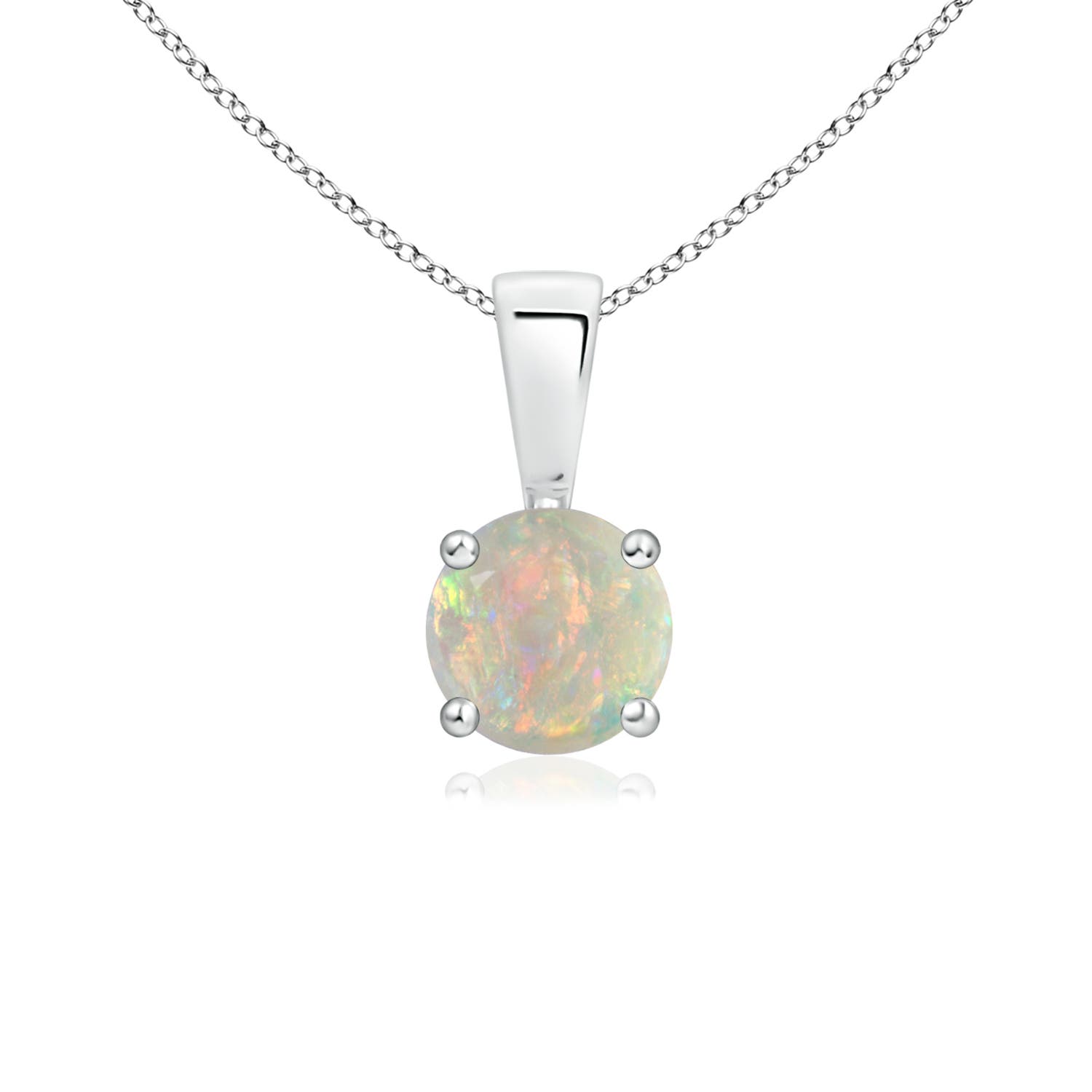 AAAA - Opal / 0.33 CT / 14 KT White Gold