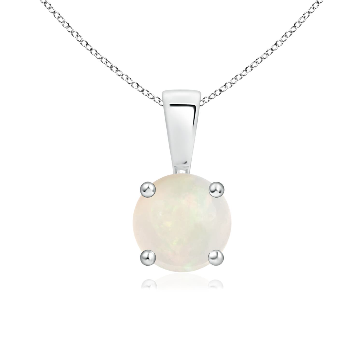 A - Opal / 0.5 CT / 14 KT White Gold