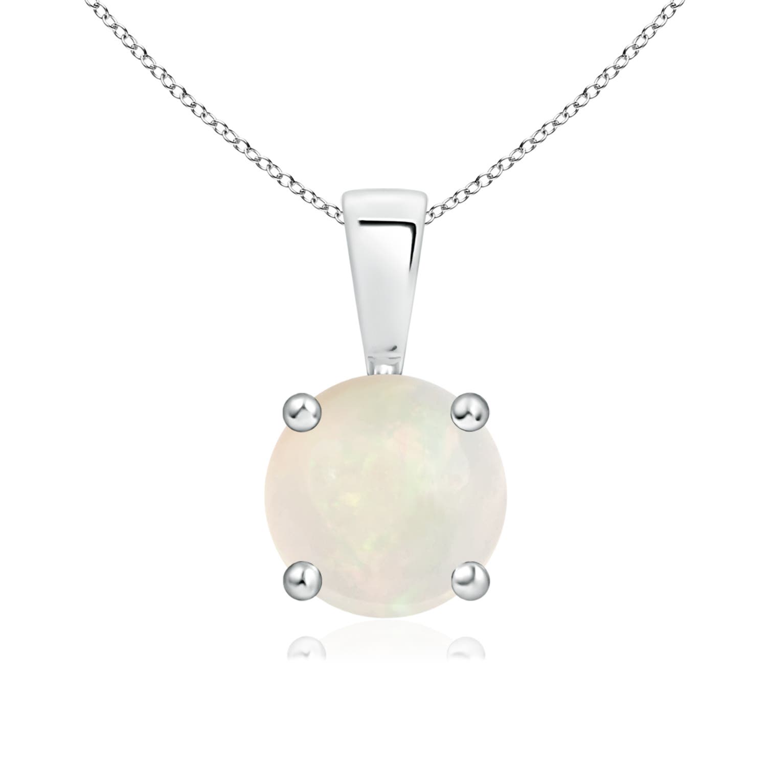 A - Opal / 0.75 CT / 14 KT White Gold