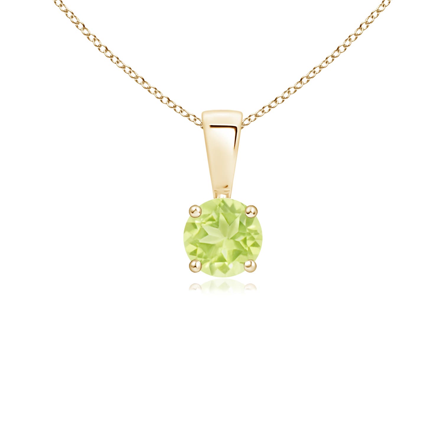 A - Peridot / 0.3 CT / 14 KT Yellow Gold