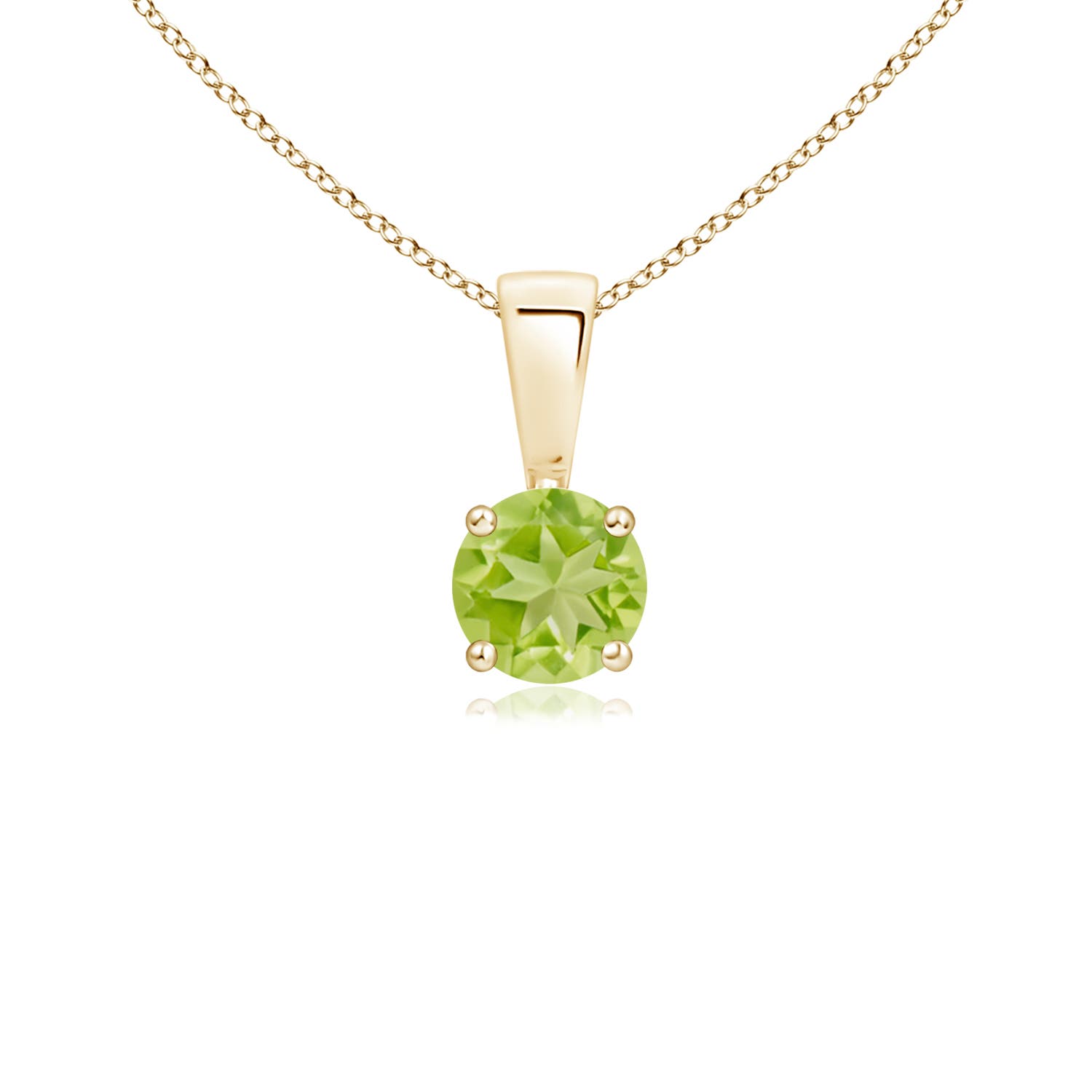 AA - Peridot / 0.3 CT / 14 KT Yellow Gold