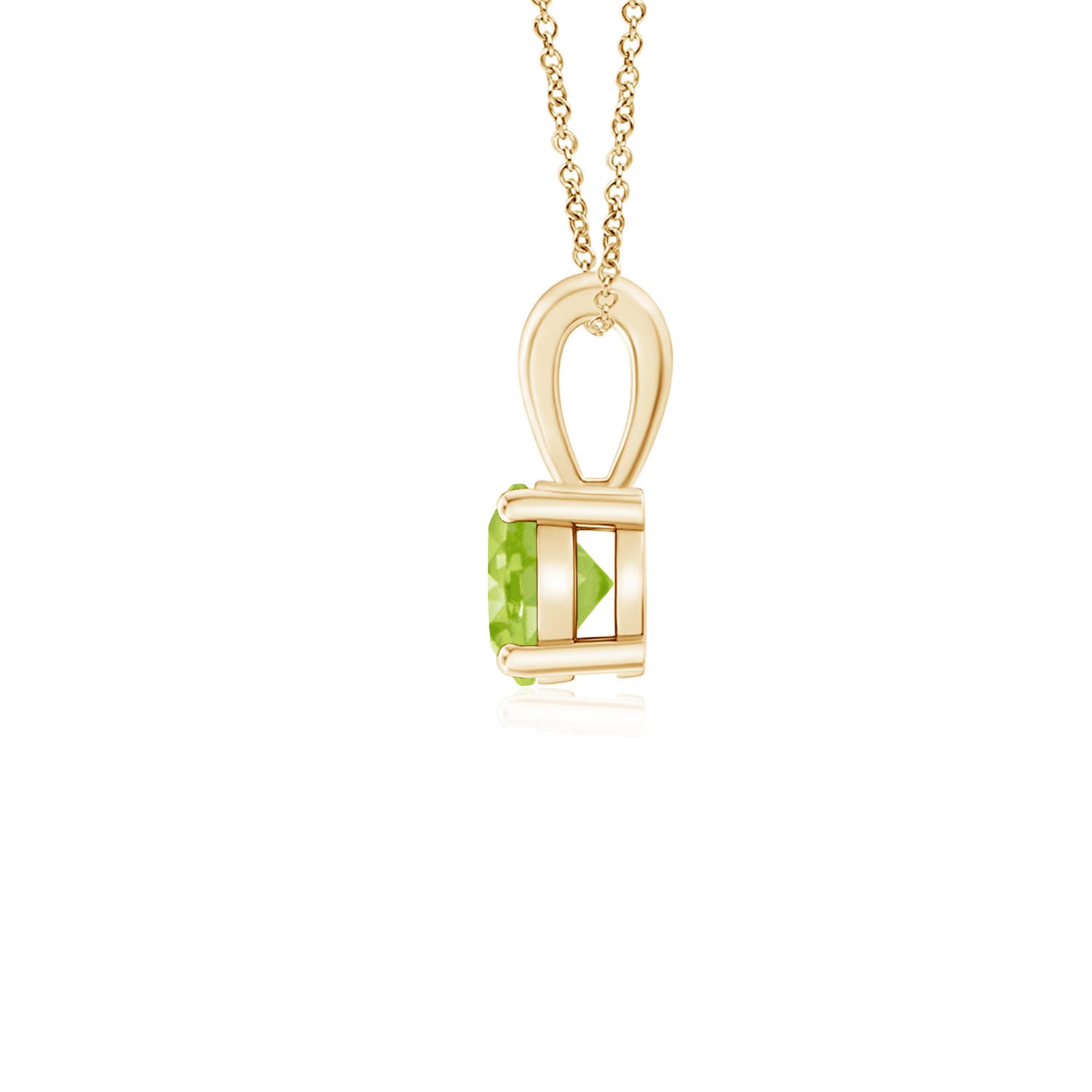 AA - Peridot / 0.3 CT / 14 KT Yellow Gold