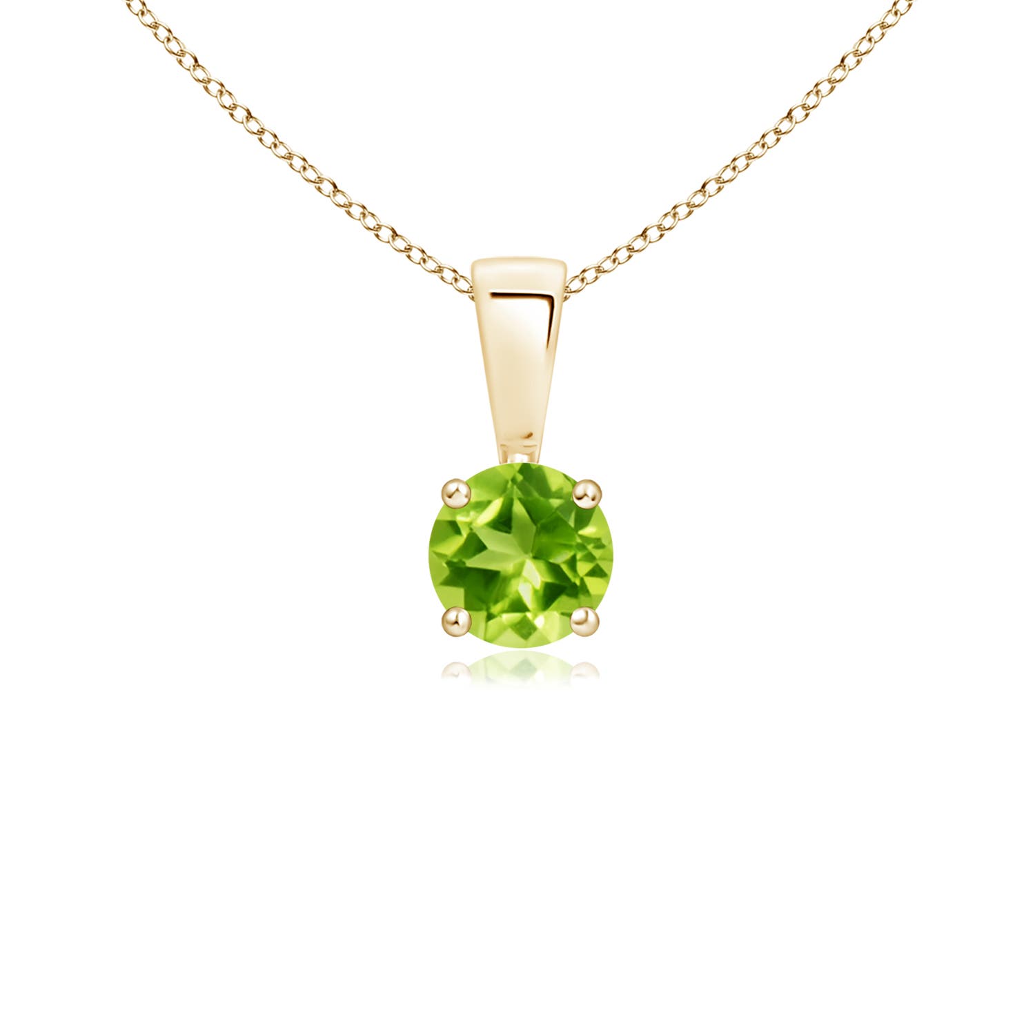 AAA - Peridot / 0.3 CT / 14 KT Yellow Gold