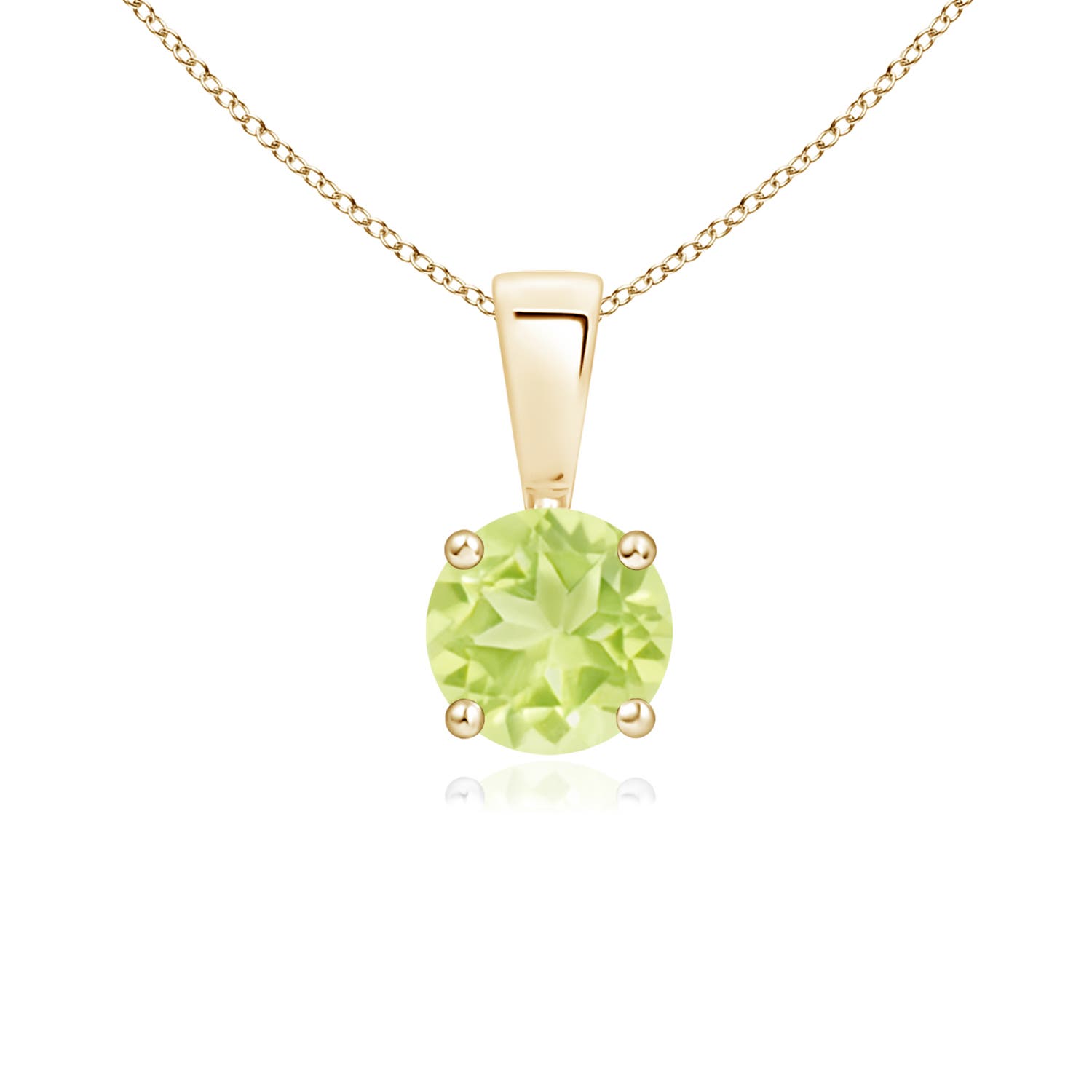 A - Peridot / 0.55 CT / 14 KT Yellow Gold