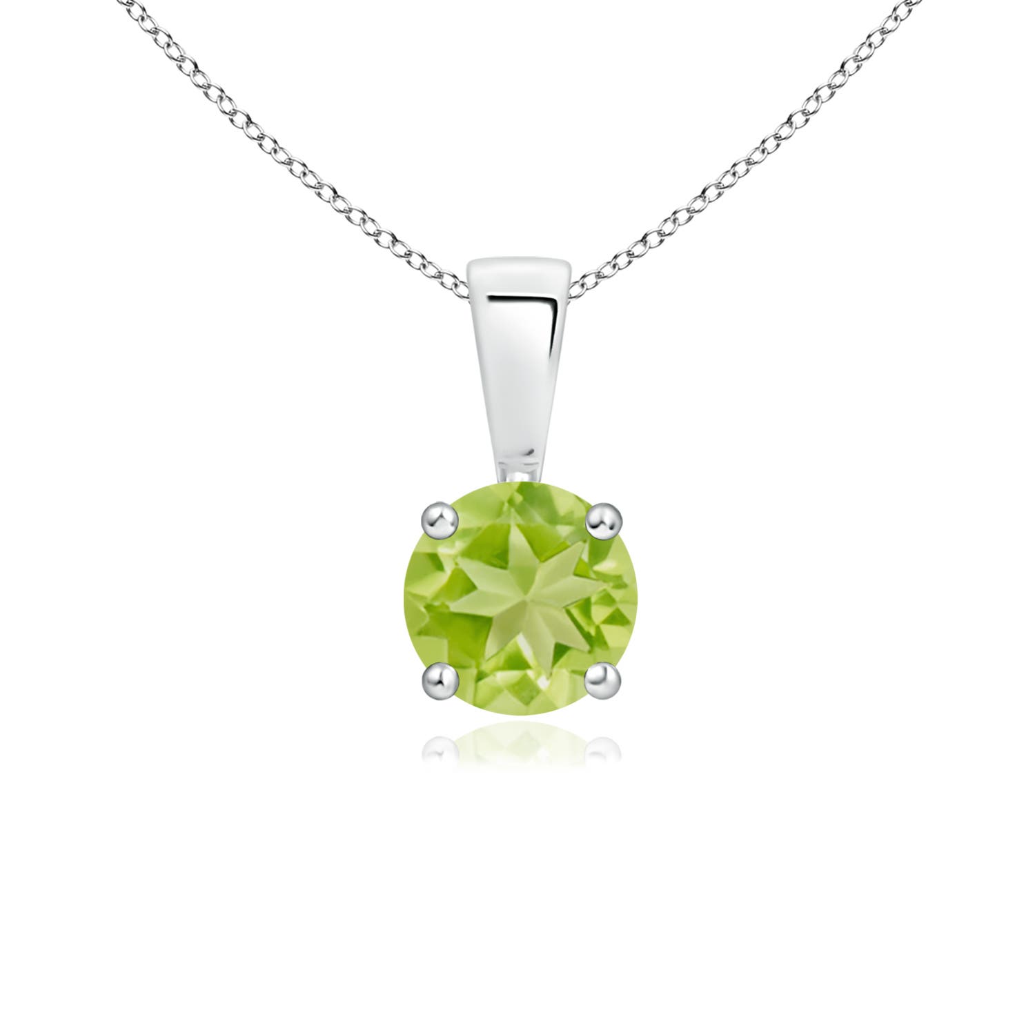 AA - Peridot / 0.55 CT / 14 KT White Gold