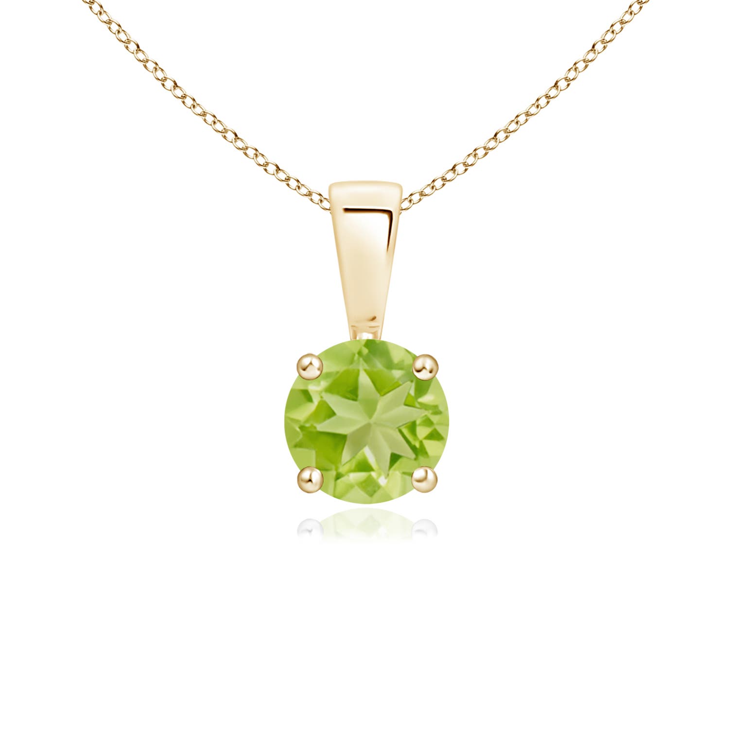 AA - Peridot / 0.55 CT / 14 KT Yellow Gold