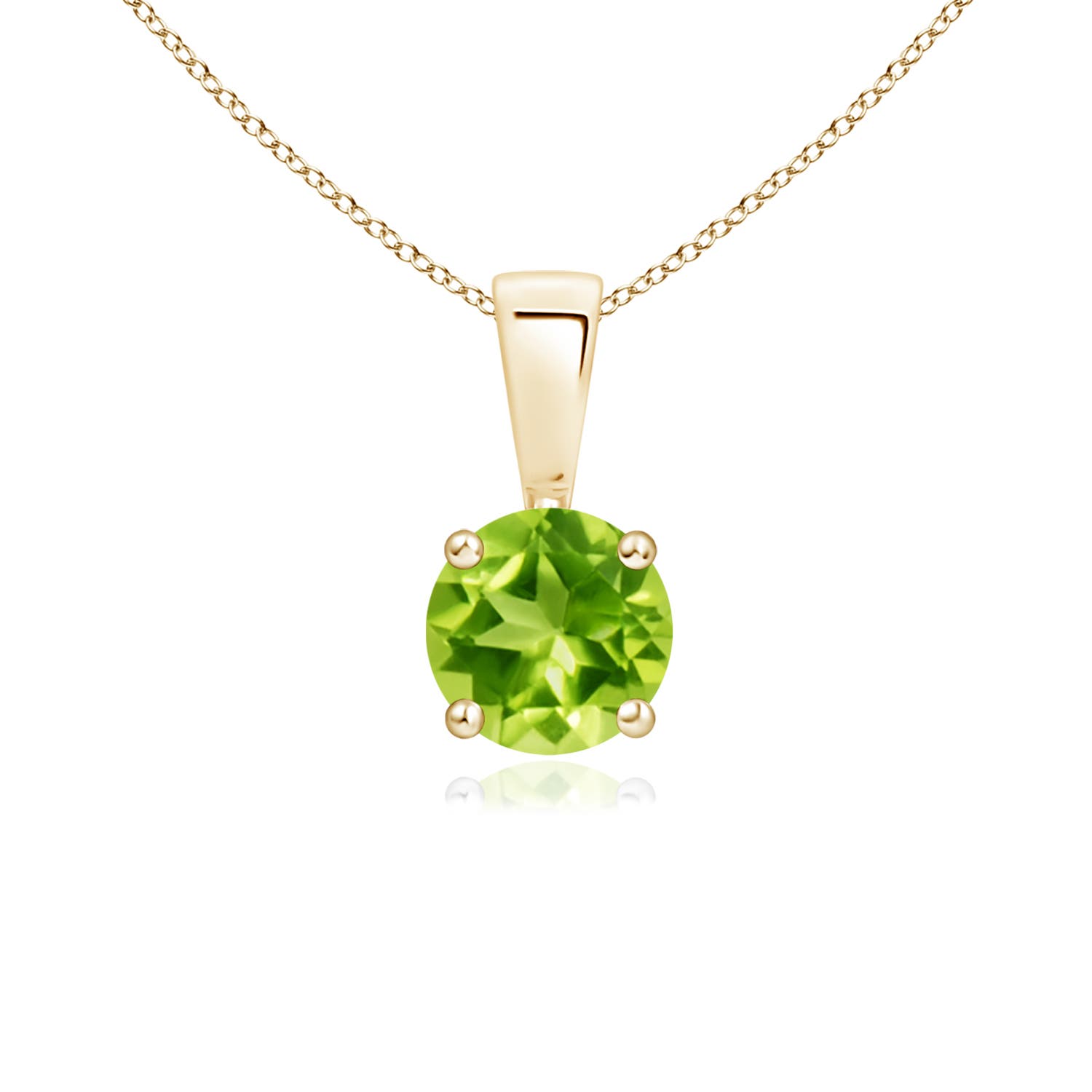 AAA - Peridot / 0.55 CT / 14 KT Yellow Gold