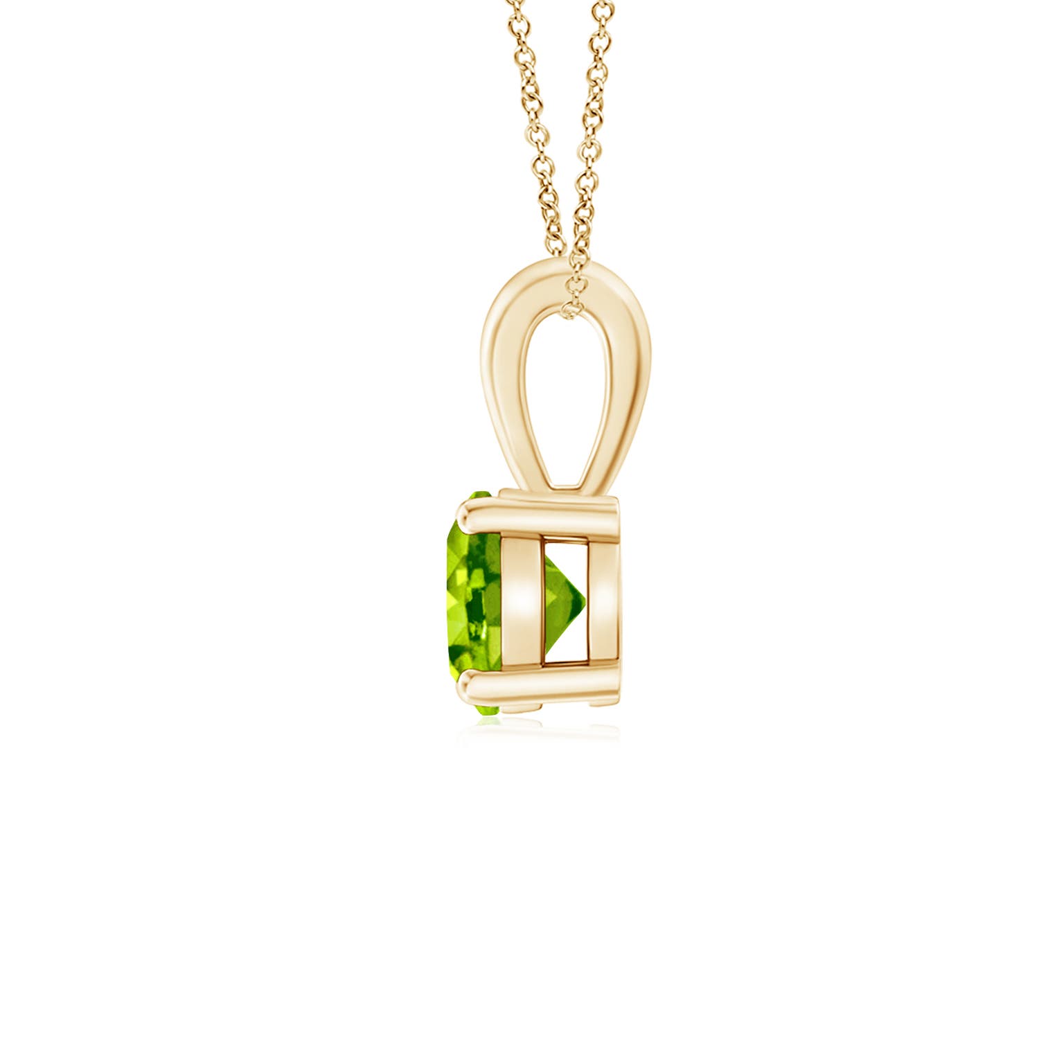 AAA - Peridot / 0.55 CT / 14 KT Yellow Gold