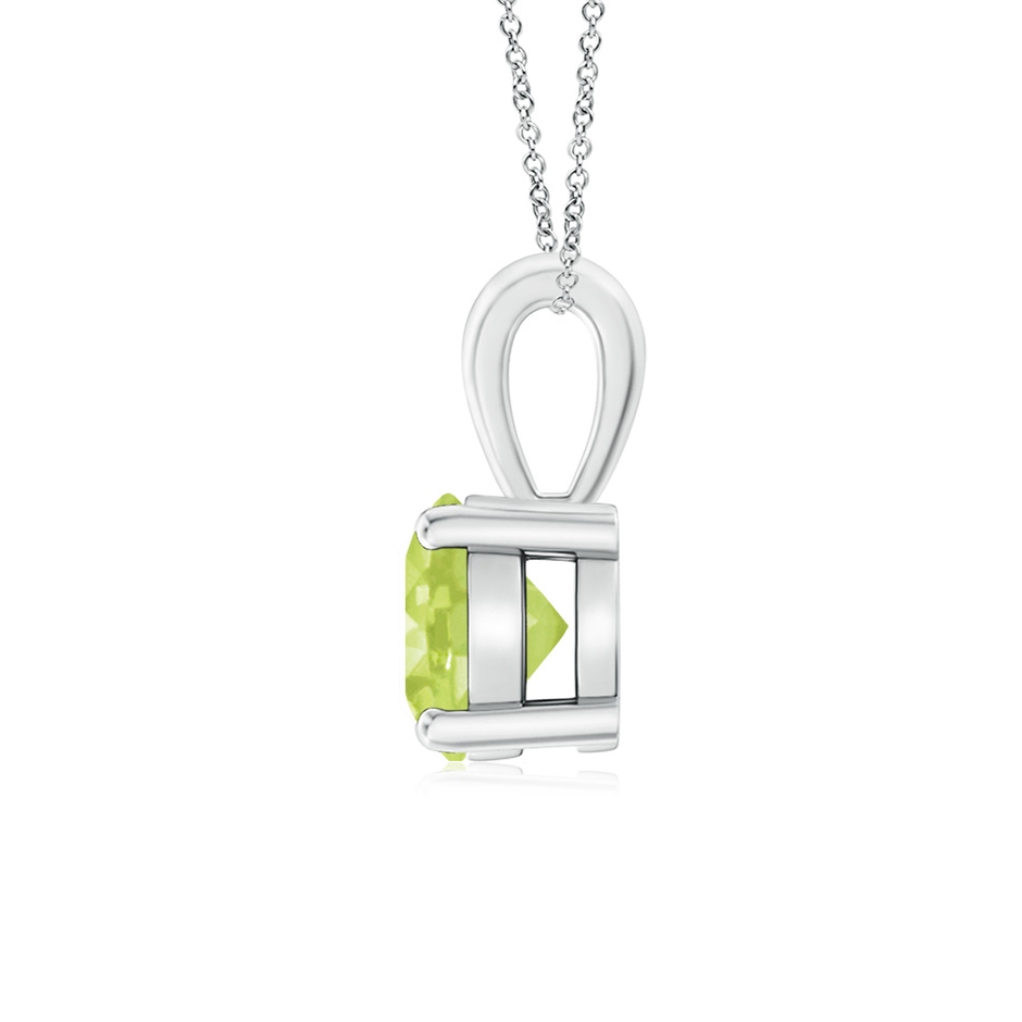6mm A Classic Prong-Set Round Peridot Solitaire Pendant in S999 Silver side 199