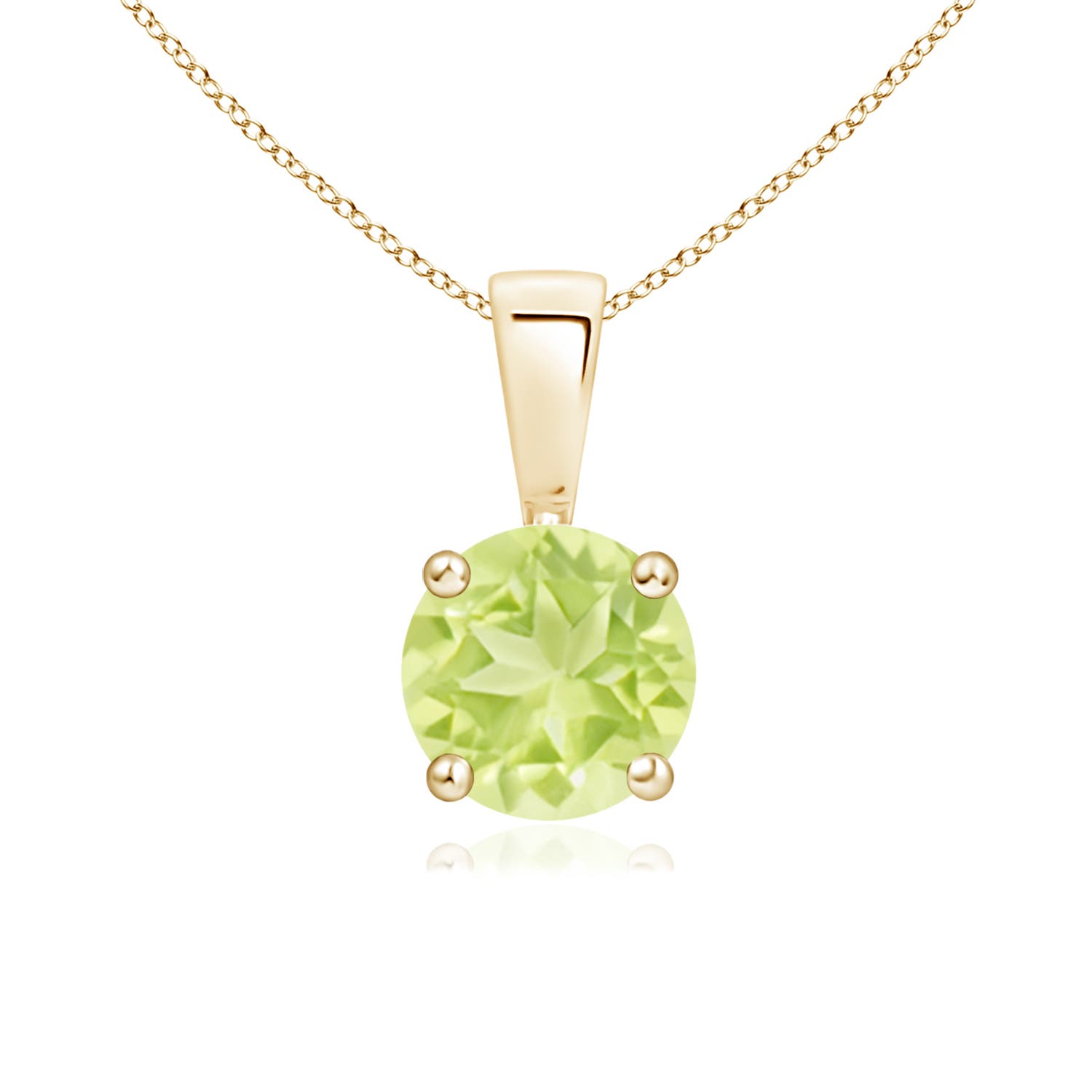 A - Peridot / 0.95 CT / 14 KT Yellow Gold