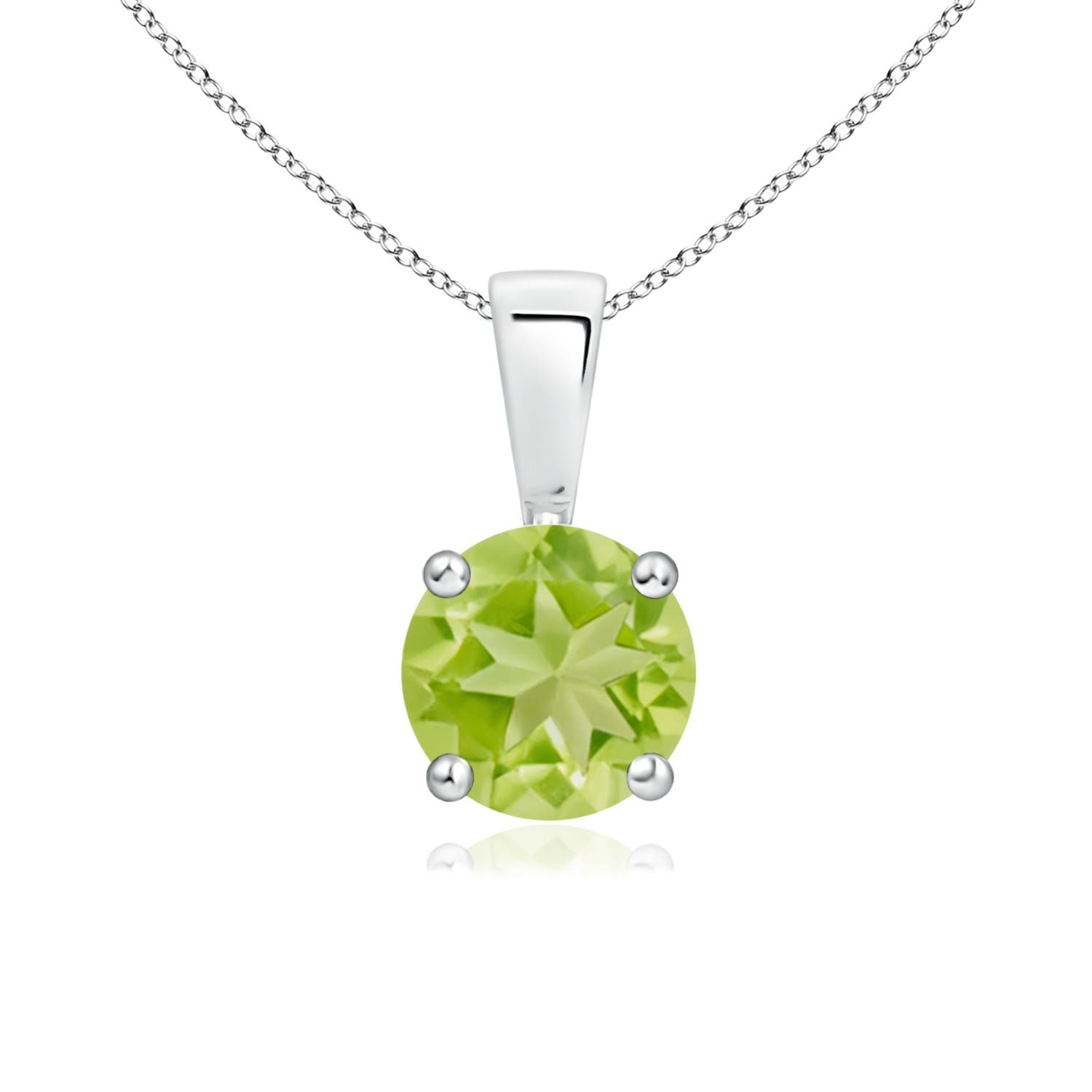 AA - Peridot / 0.95 CT / 14 KT White Gold