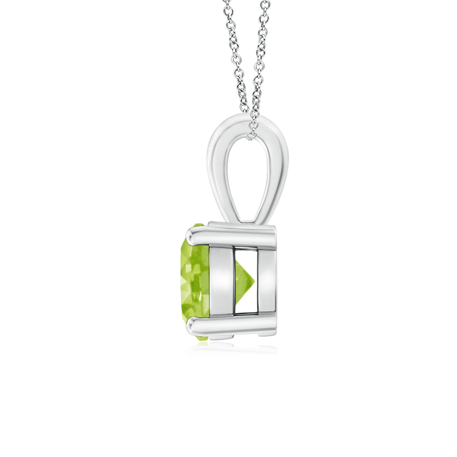 AA - Peridot / 0.95 CT / 14 KT White Gold