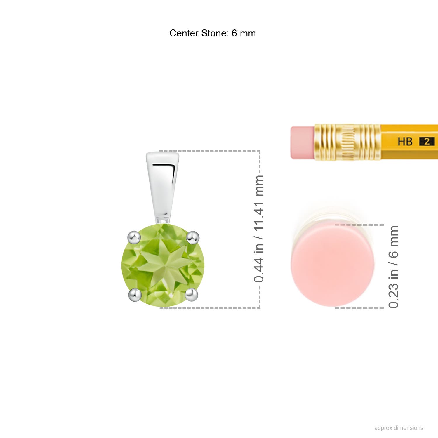 AA - Peridot / 0.95 CT / 14 KT White Gold