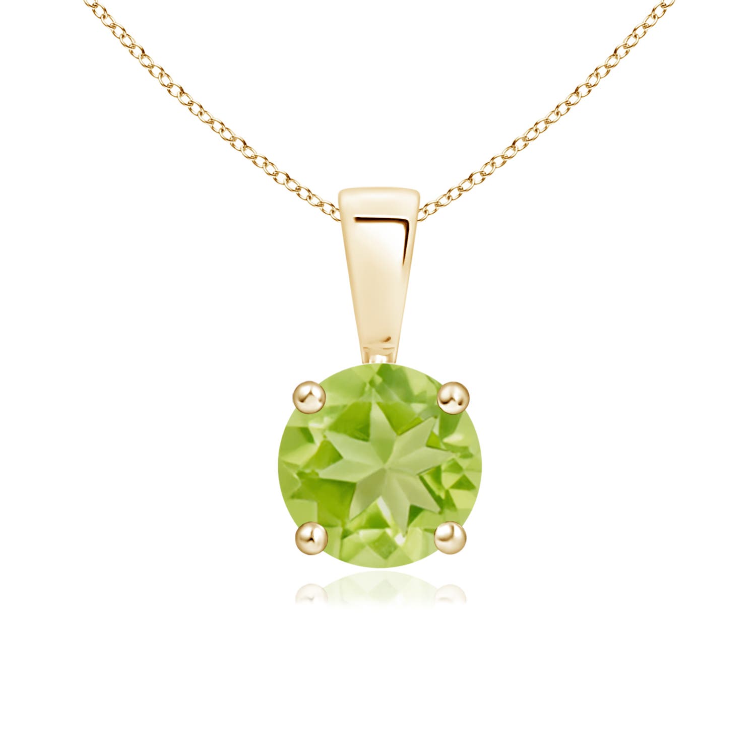 AA - Peridot / 0.95 CT / 14 KT Yellow Gold