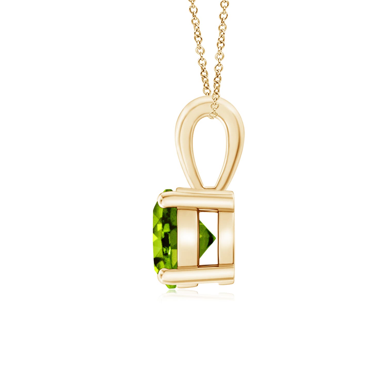 AAAA - Peridot / 0.95 CT / 14 KT Yellow Gold